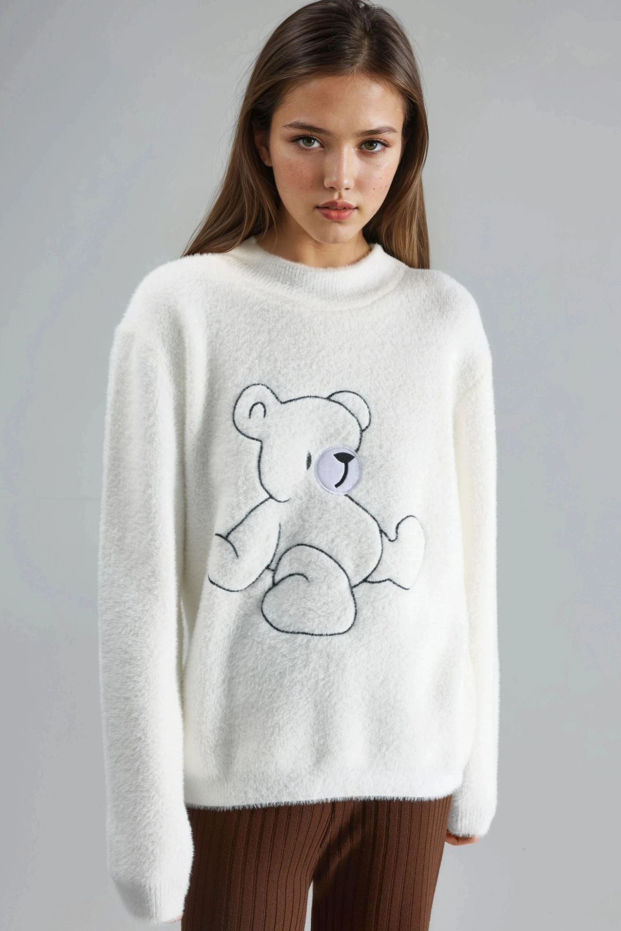 MY FASHION Oversize Teddy Bear Plush Sweater 7