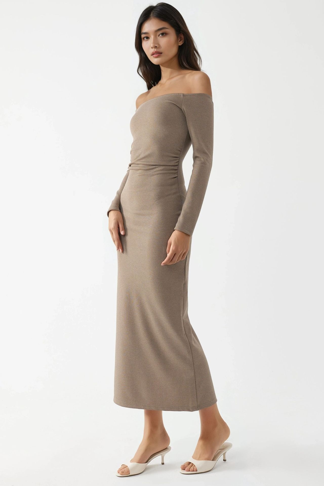 BUSEM Off-Shoulder Bodycon Maxi Dress 2