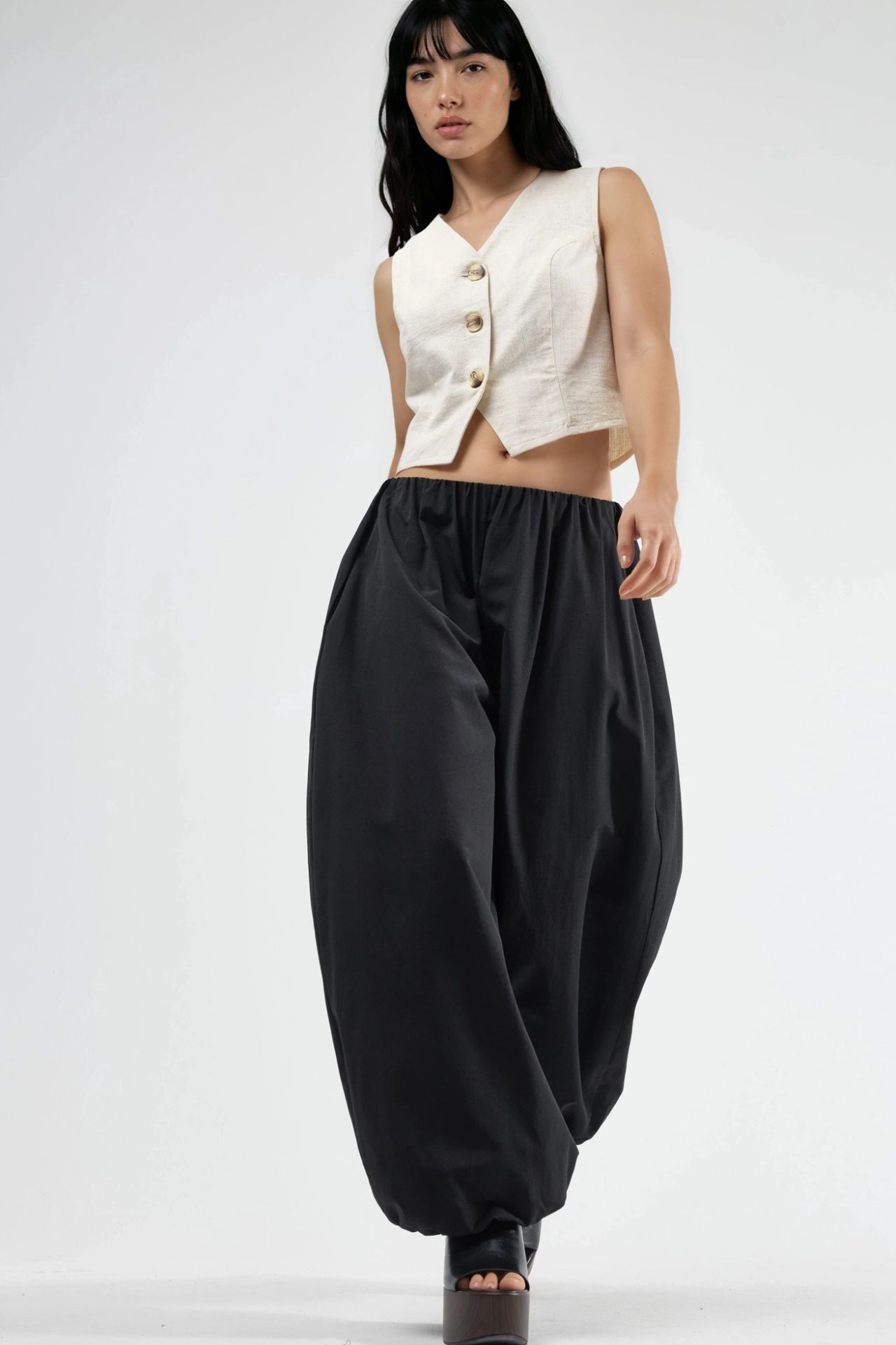 BUSEM Elastic Waist Balloon Pants 4