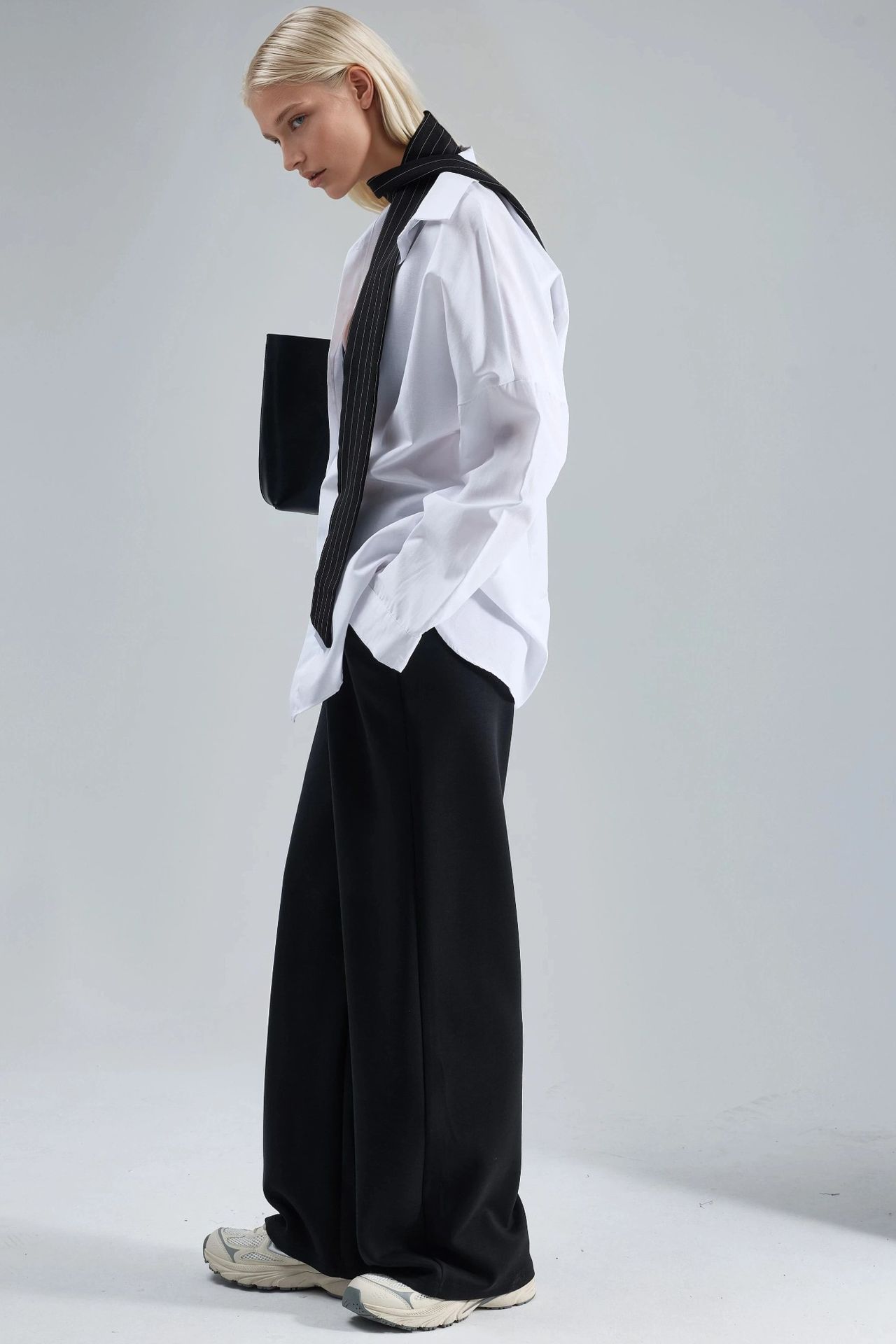 BUSEM Mid Waist Wide Leg Modal Pants 5