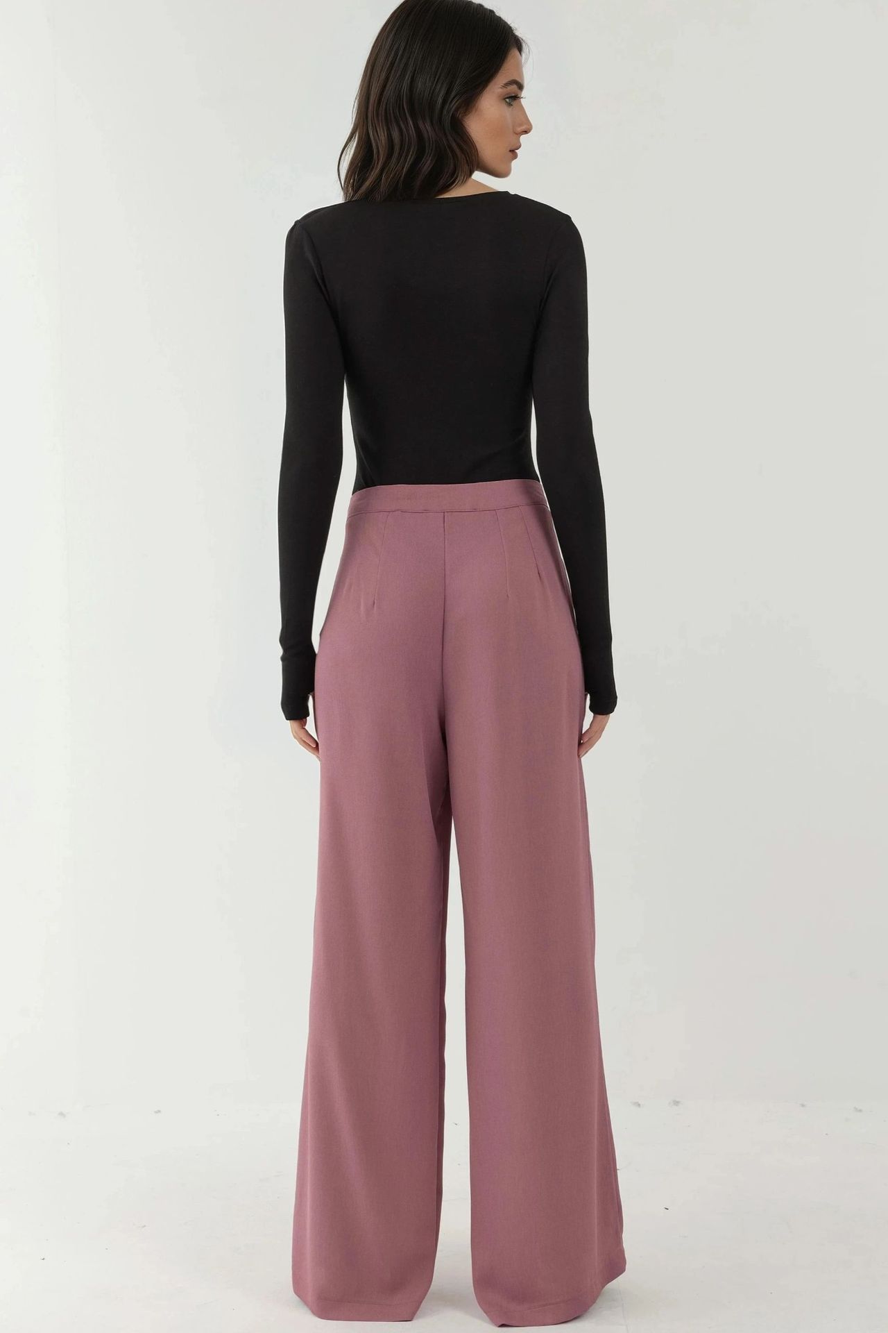 Pleated Wide Leg Palazzo Pants 3