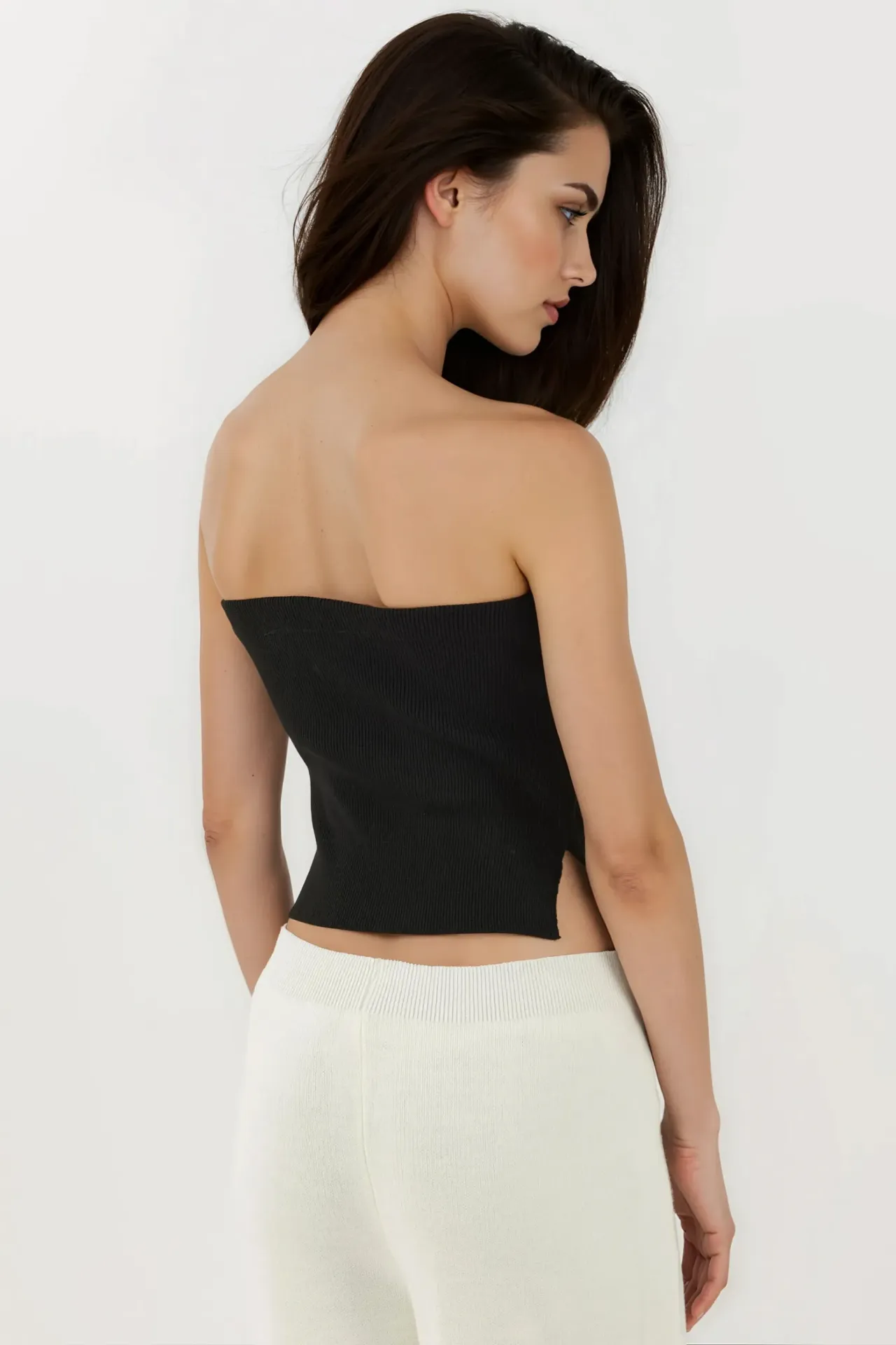 Slim Fit Strapless Knitted Top 5