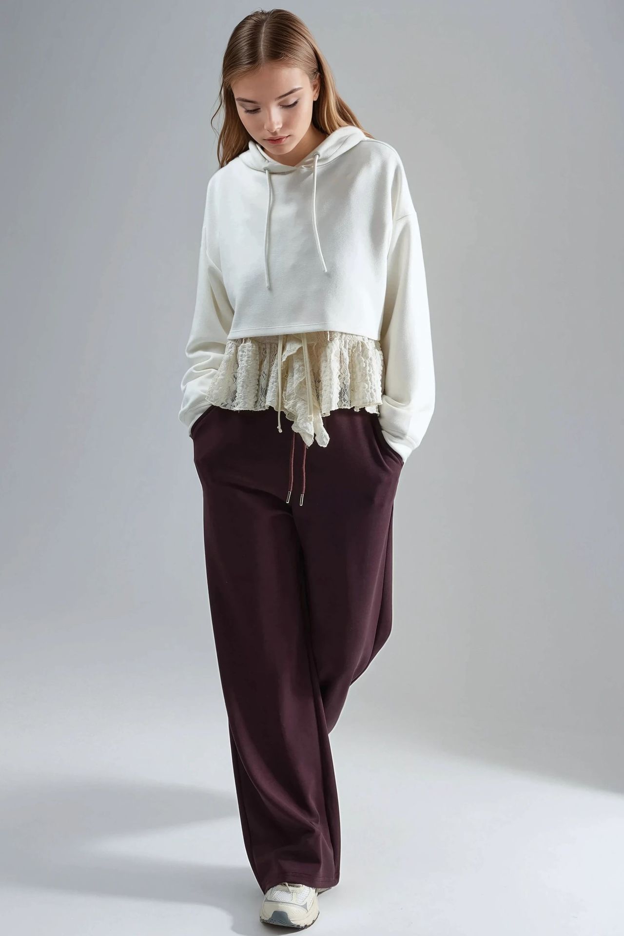 BUSEM Mid Waist Wide Leg Modal Pants 4