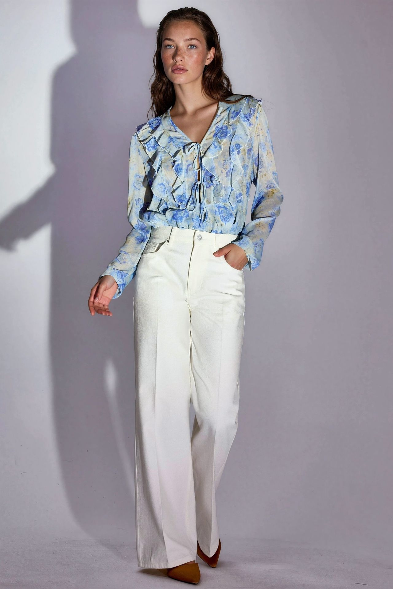 Wide Leg Raw Denim Jeans 4
