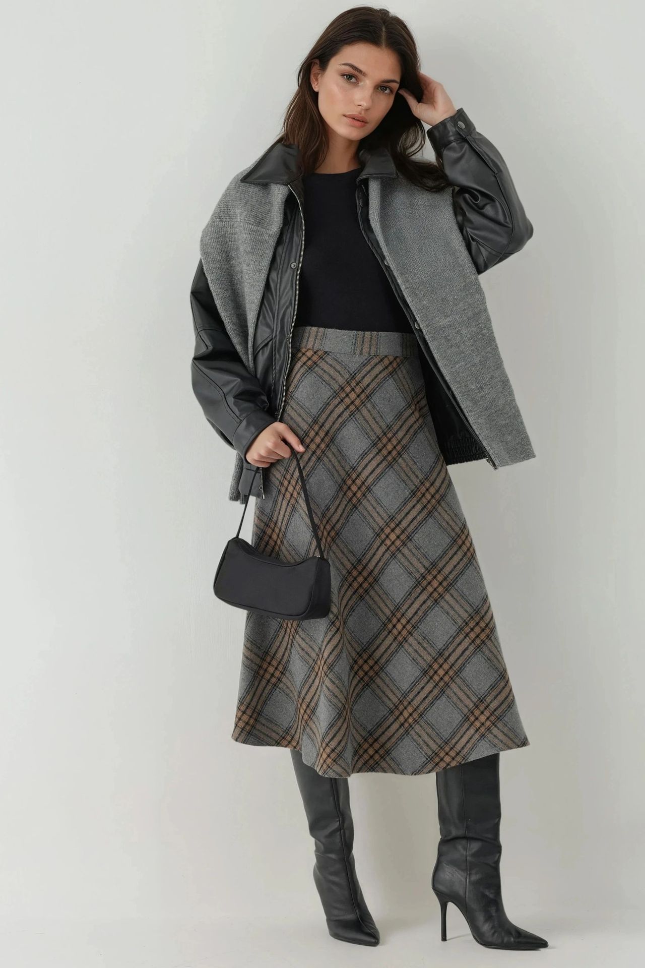 Maxi A-Line Skirt with Zipper Closure 6