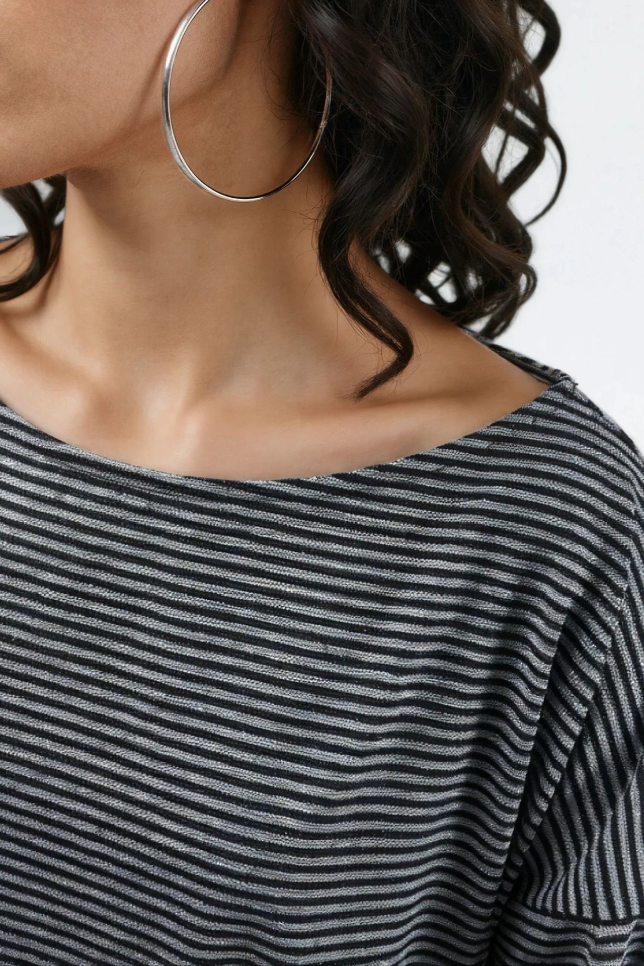 BUSEM Striped Boat Neck Blouse 5