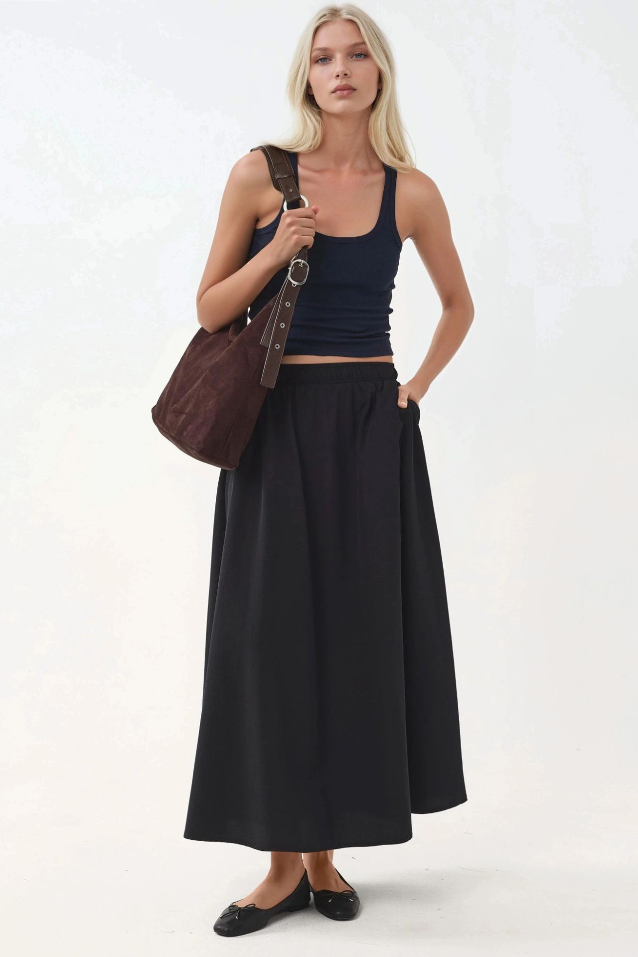 BUSEM Fitted U Collar Knitted Tank Top 5