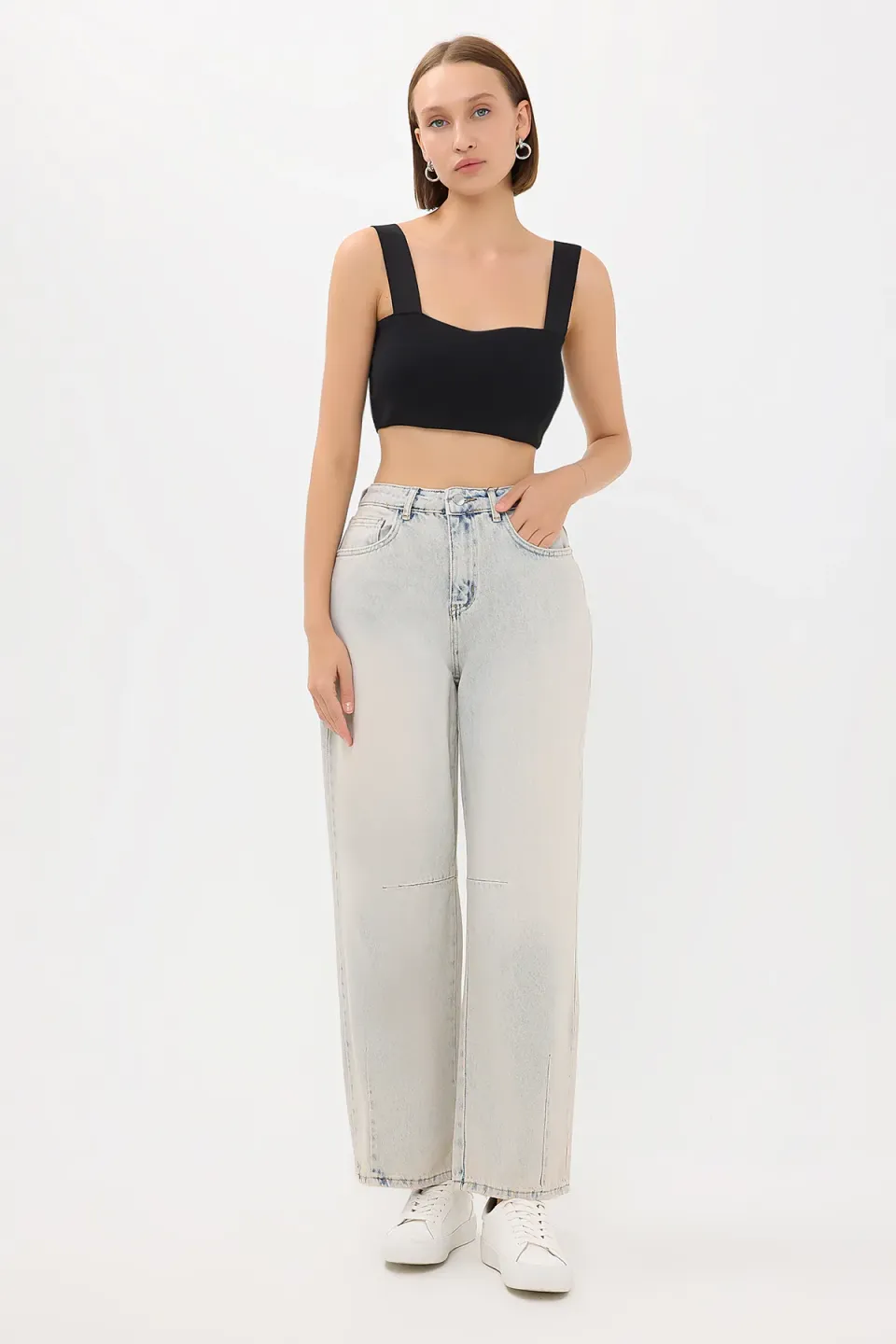 High-Waist Mom Fit Denim Jeans