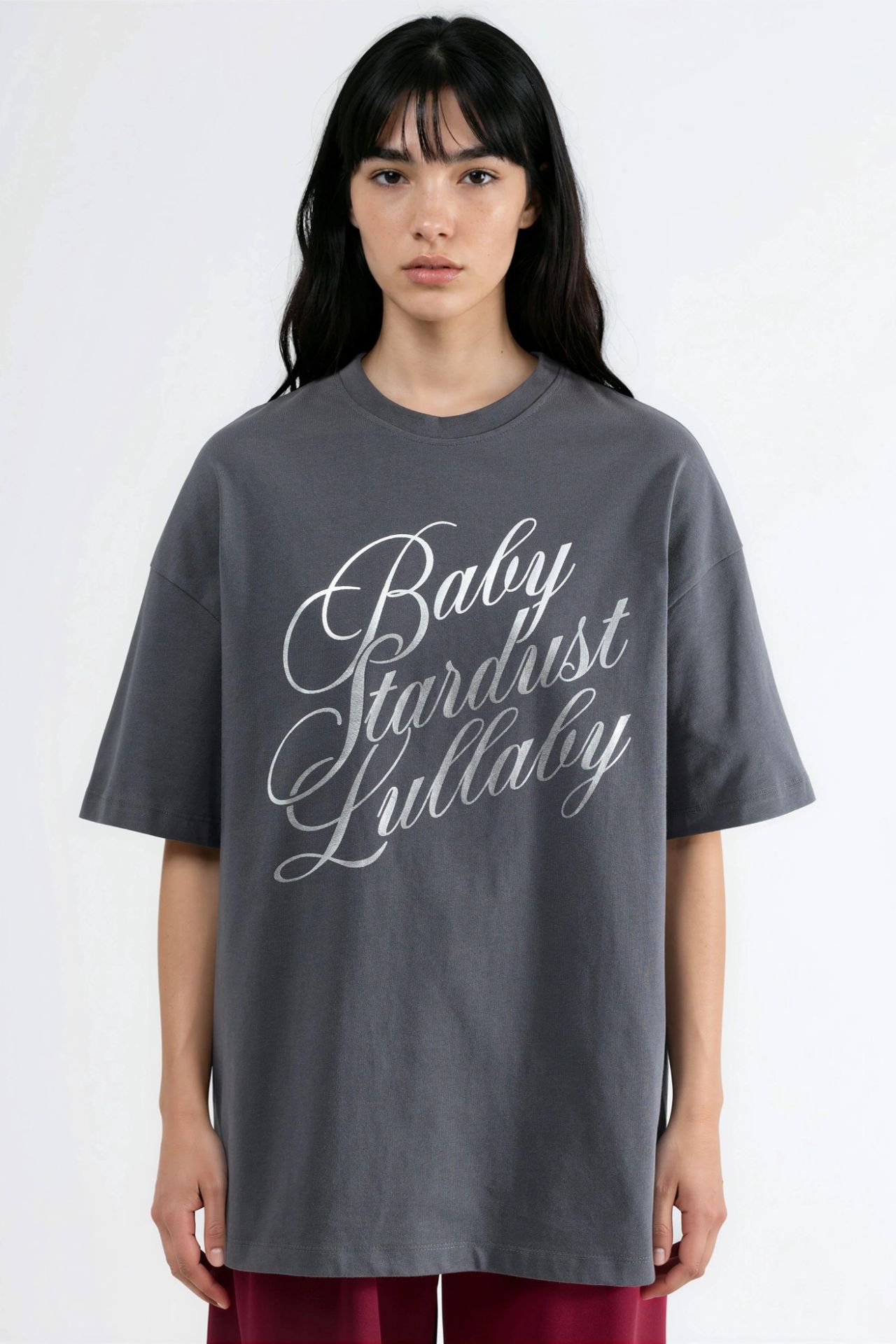 BUSEM Oversized Text Printed T-Shirt 7
