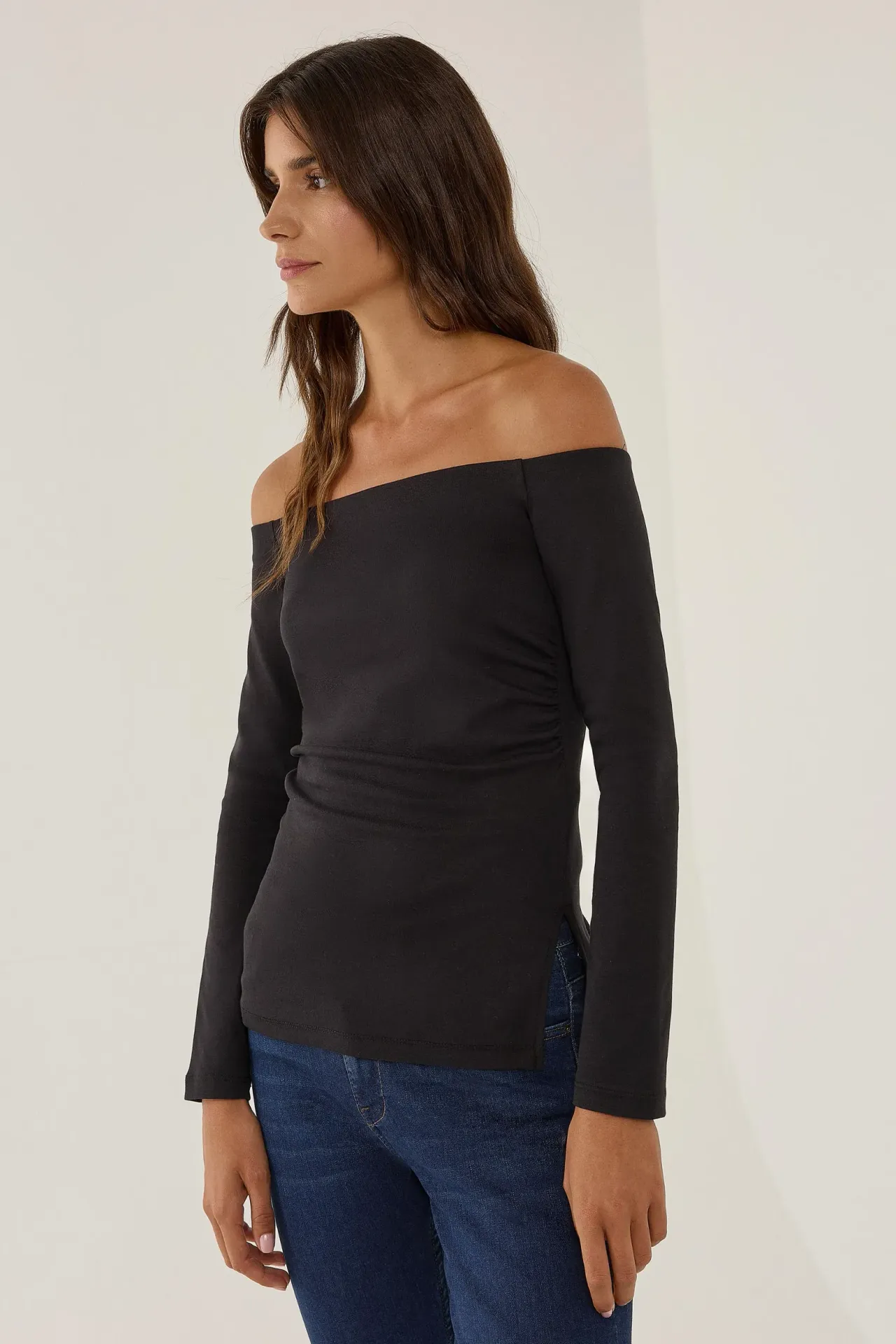 Off Shoulder Carmen Collar Blouse