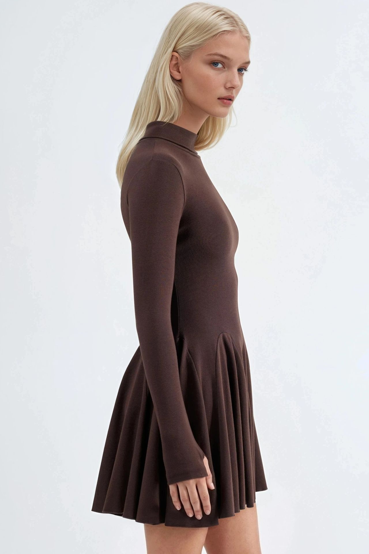 BUSEM Mini Turtleneck Jersey Dress 4