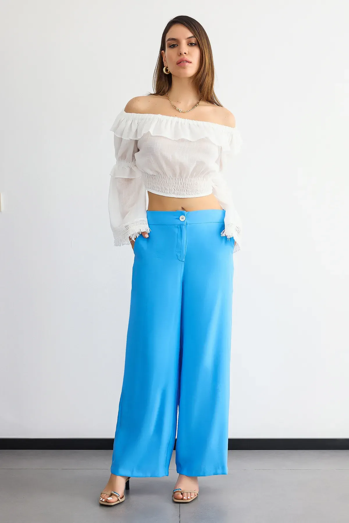 High-Waist Wide-Leg Trousers 2