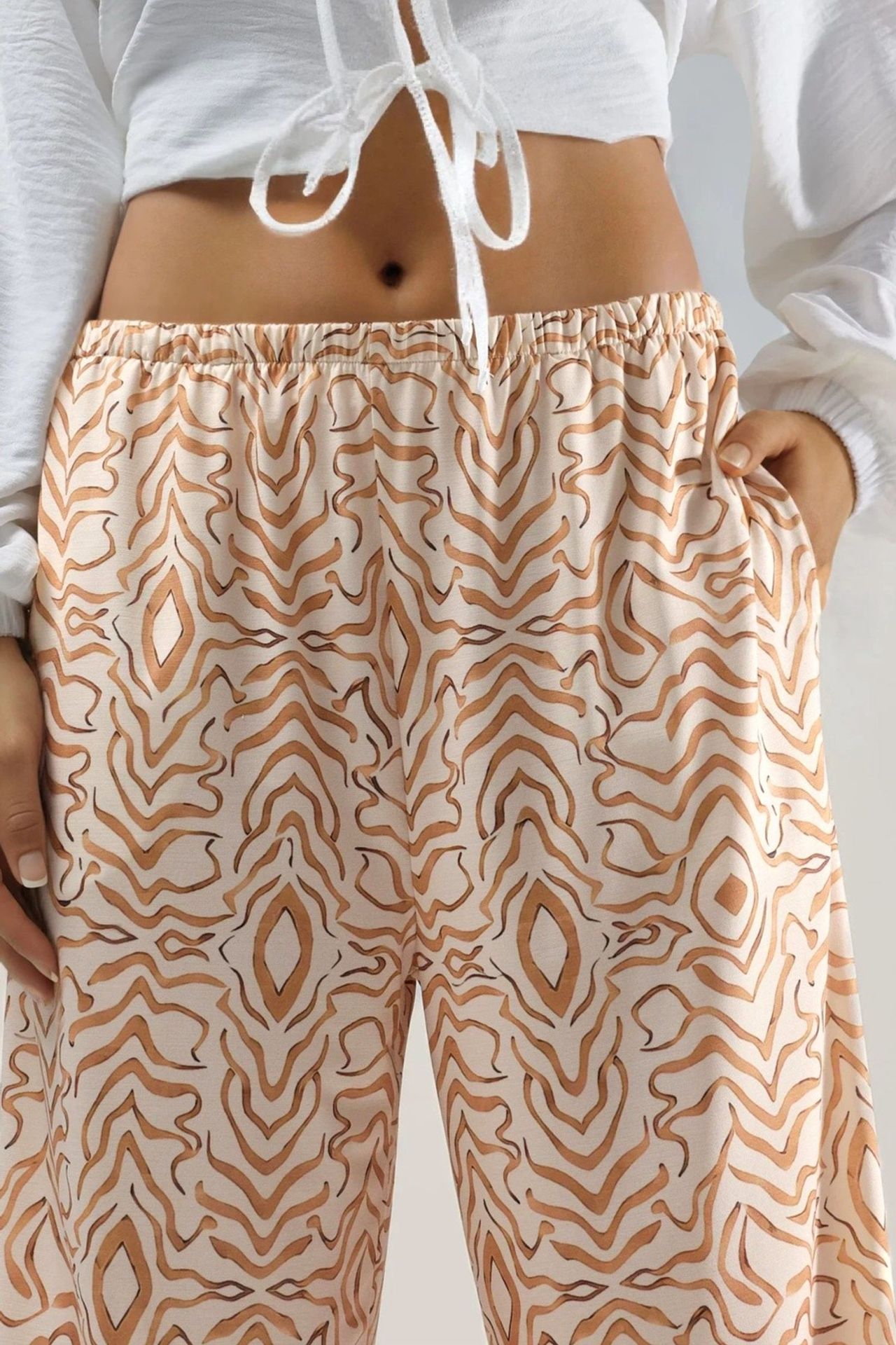 Zebra Print Low Waist Jogger Pants 6