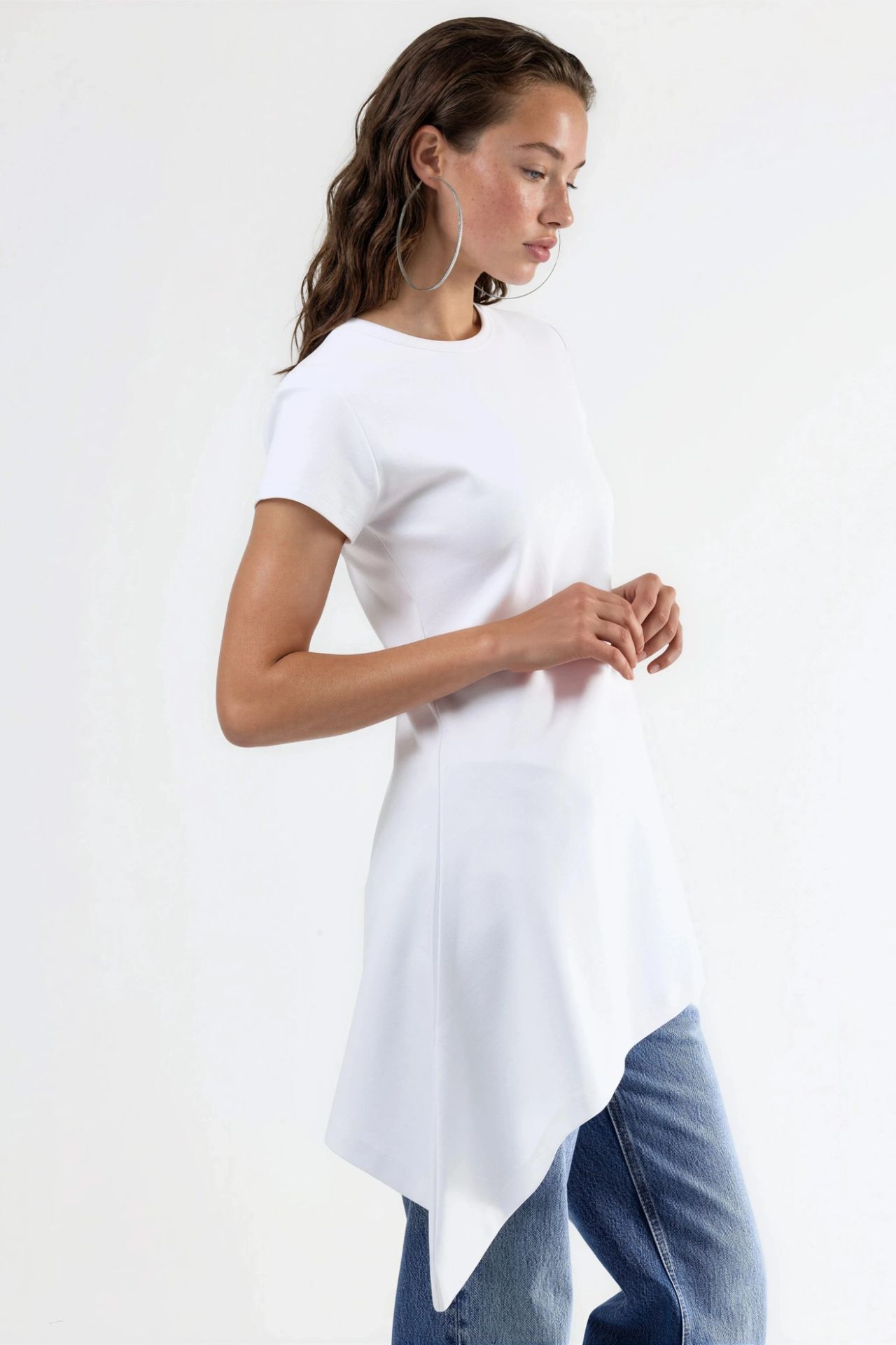 BUSEM Long Cotton-Blend Crew Neck T-Shirt 3