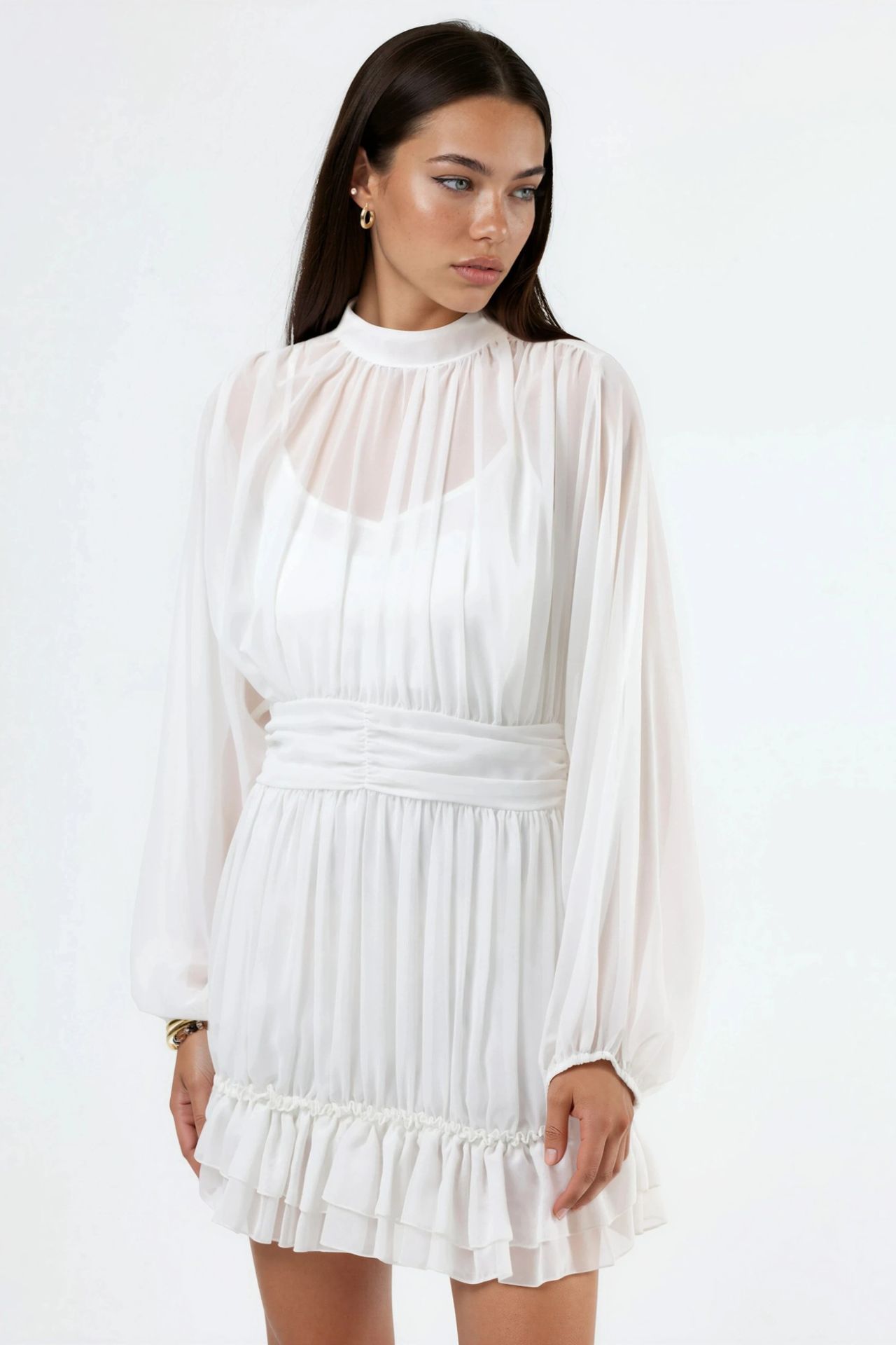 MSN Frilly Turtleneck Mini Dress 7