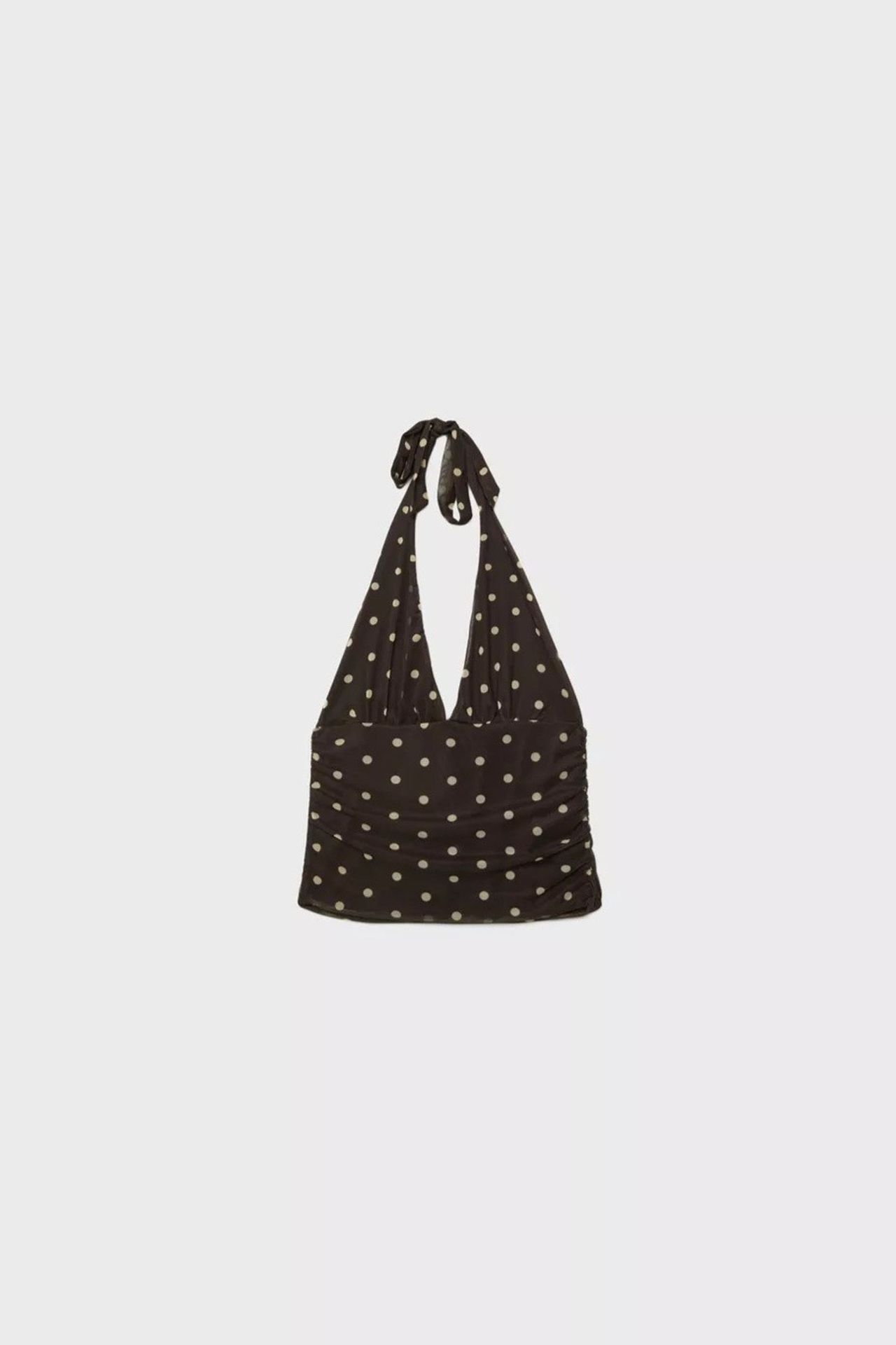 Polka Dot Halter Collar Crop Top 7