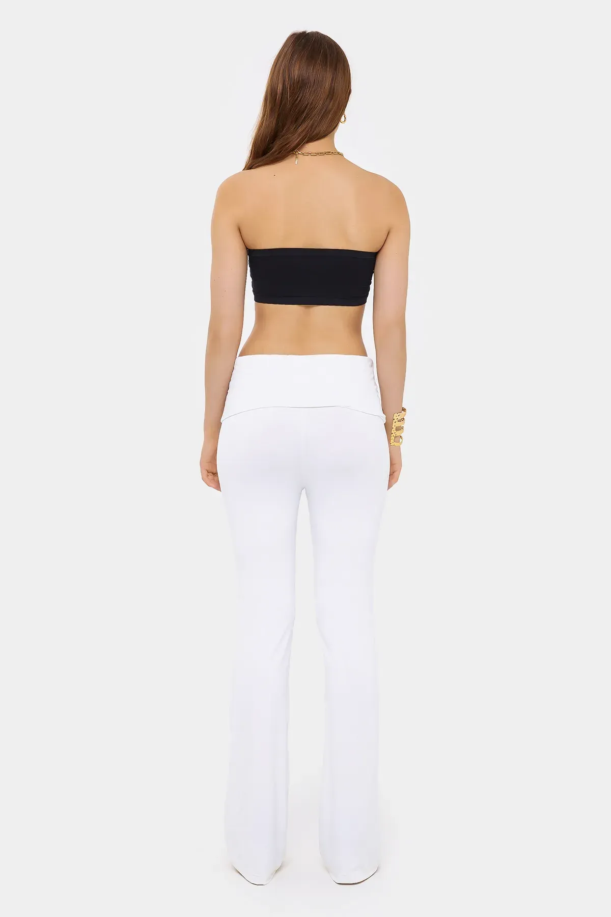 Flare Leggings with a Waist Detail 4