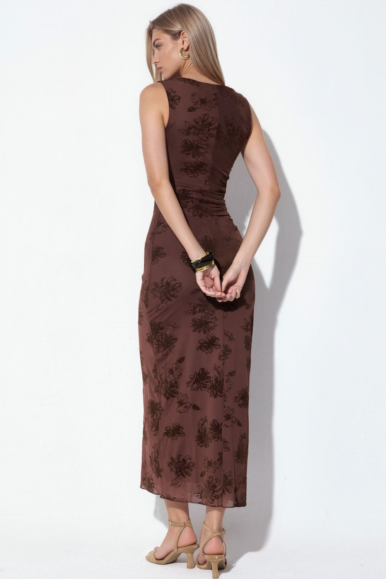 Square Neck Tulle Midi Dress 4