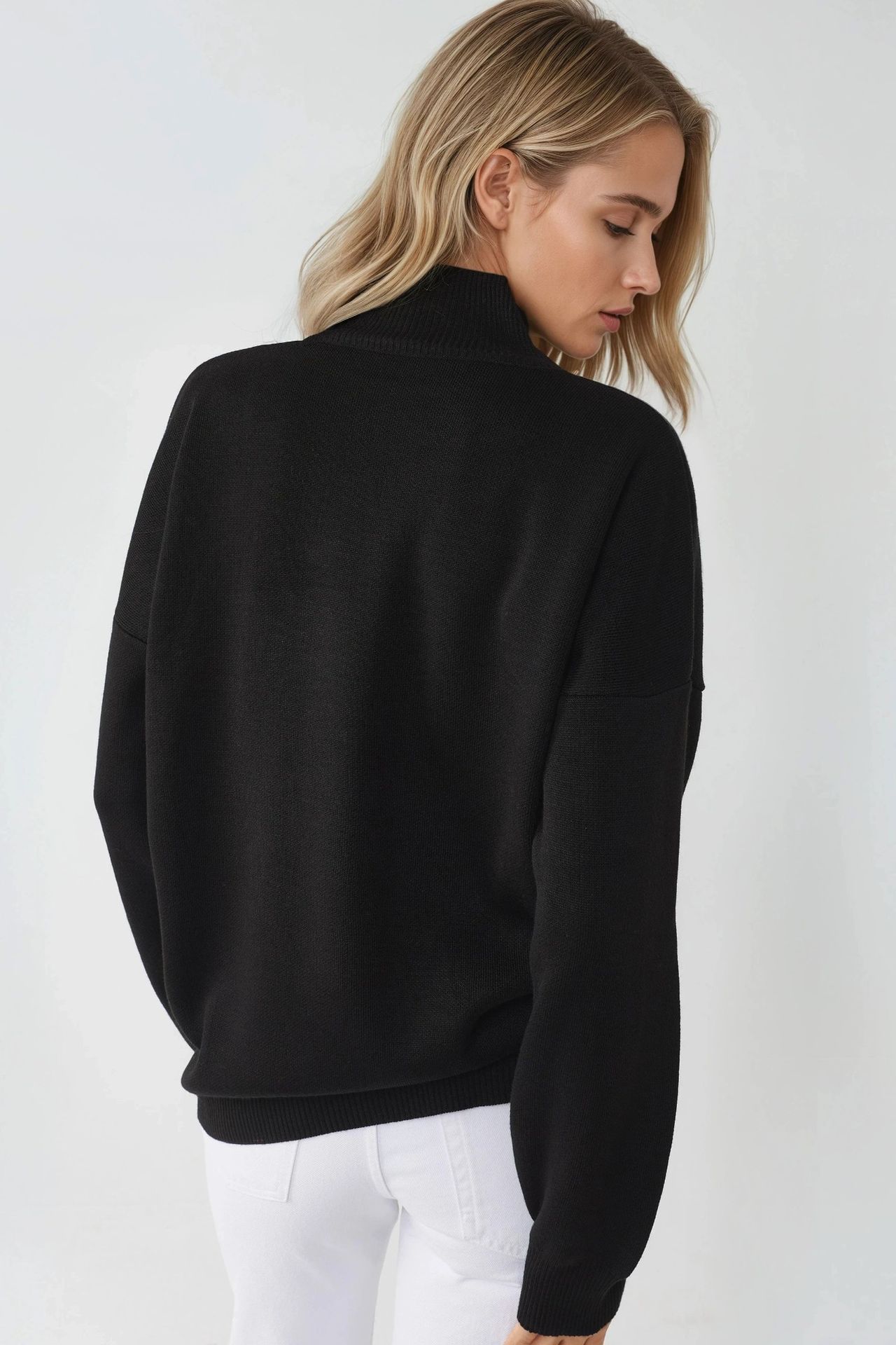 MY FASHION Oversized Half Turtleneck Knit Sweater 3
