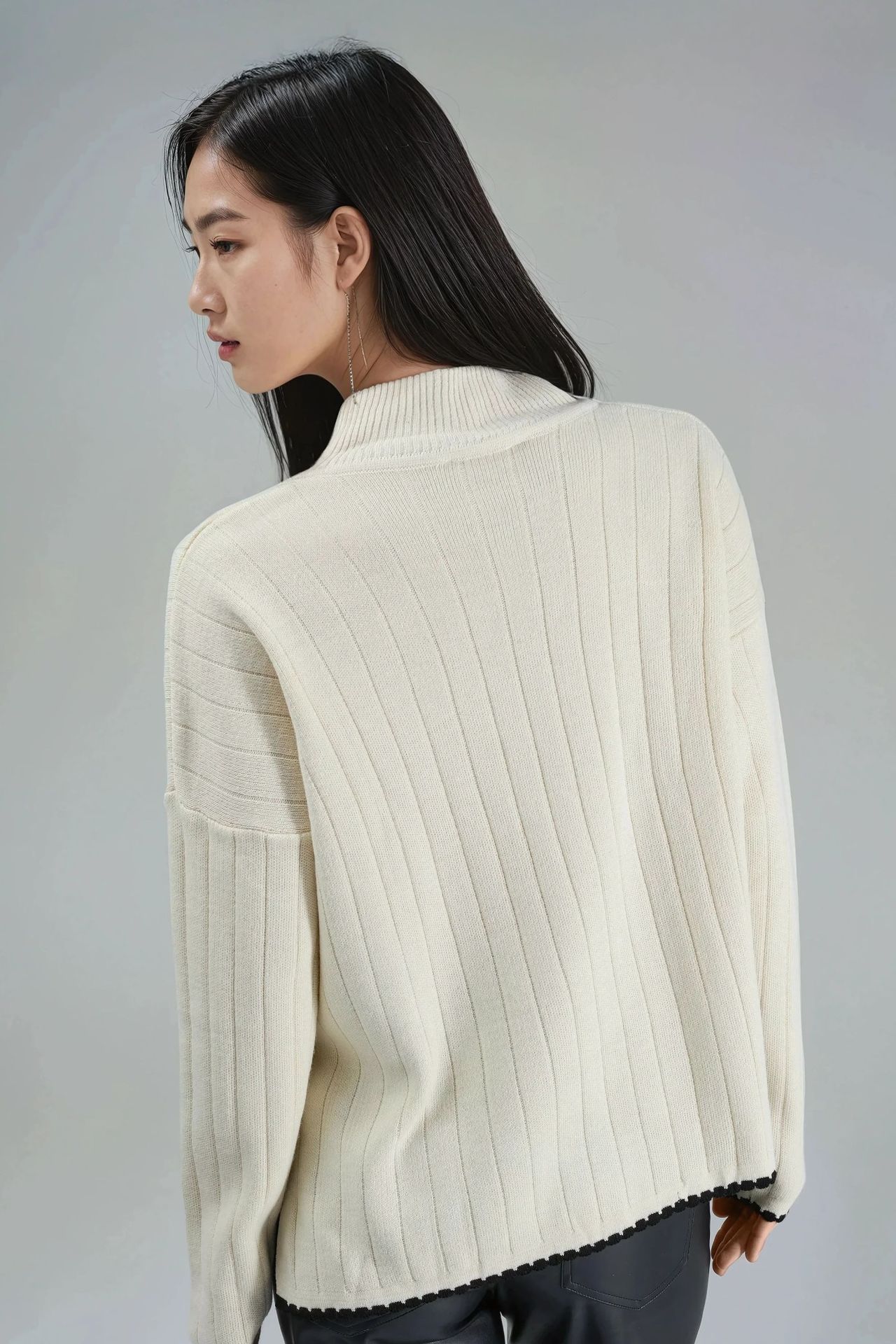 MY FASHION Oversized Sweater with Stitch Detail 3