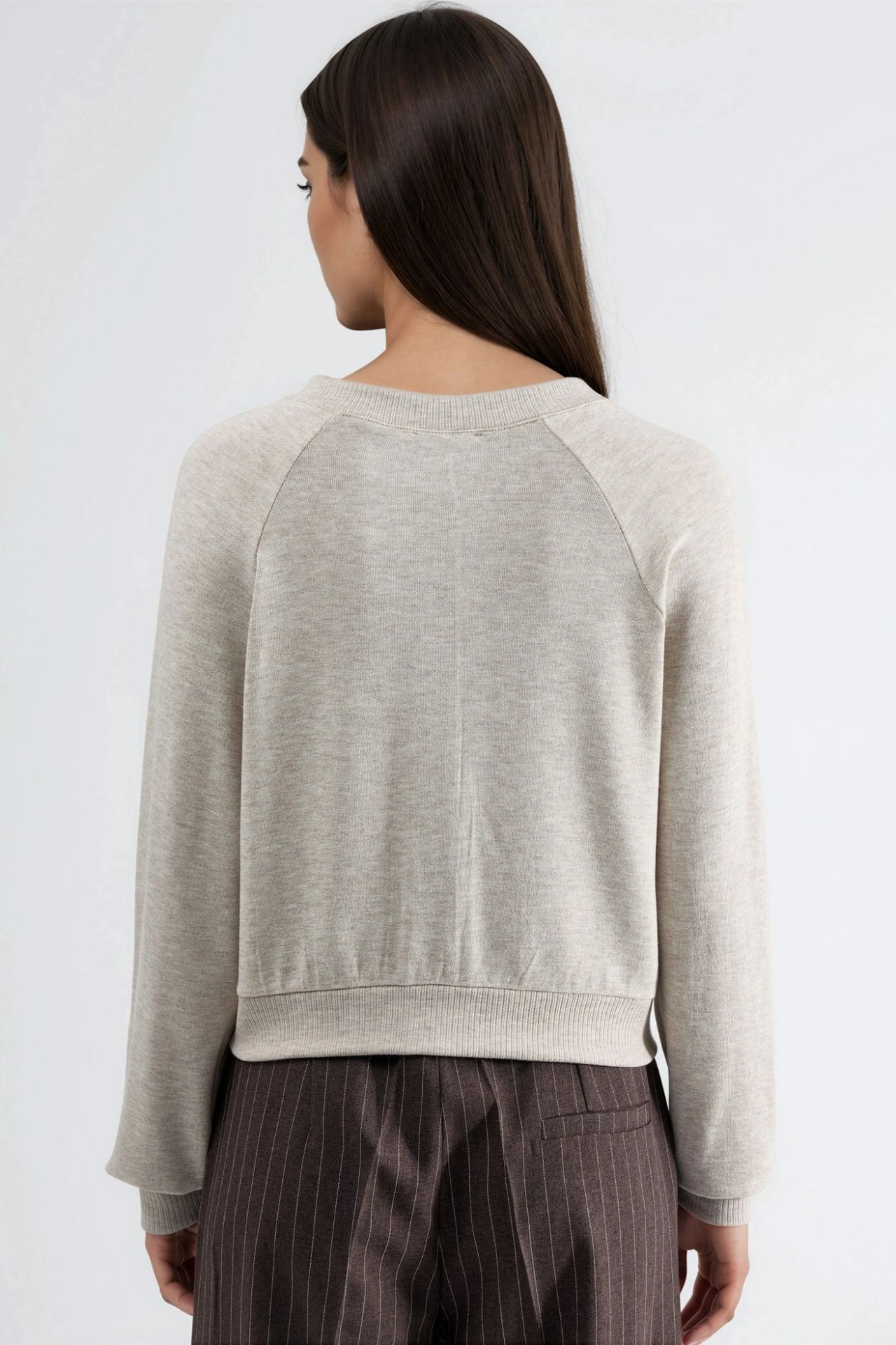 BUSEM Crew Neck Buttoned Cardigan