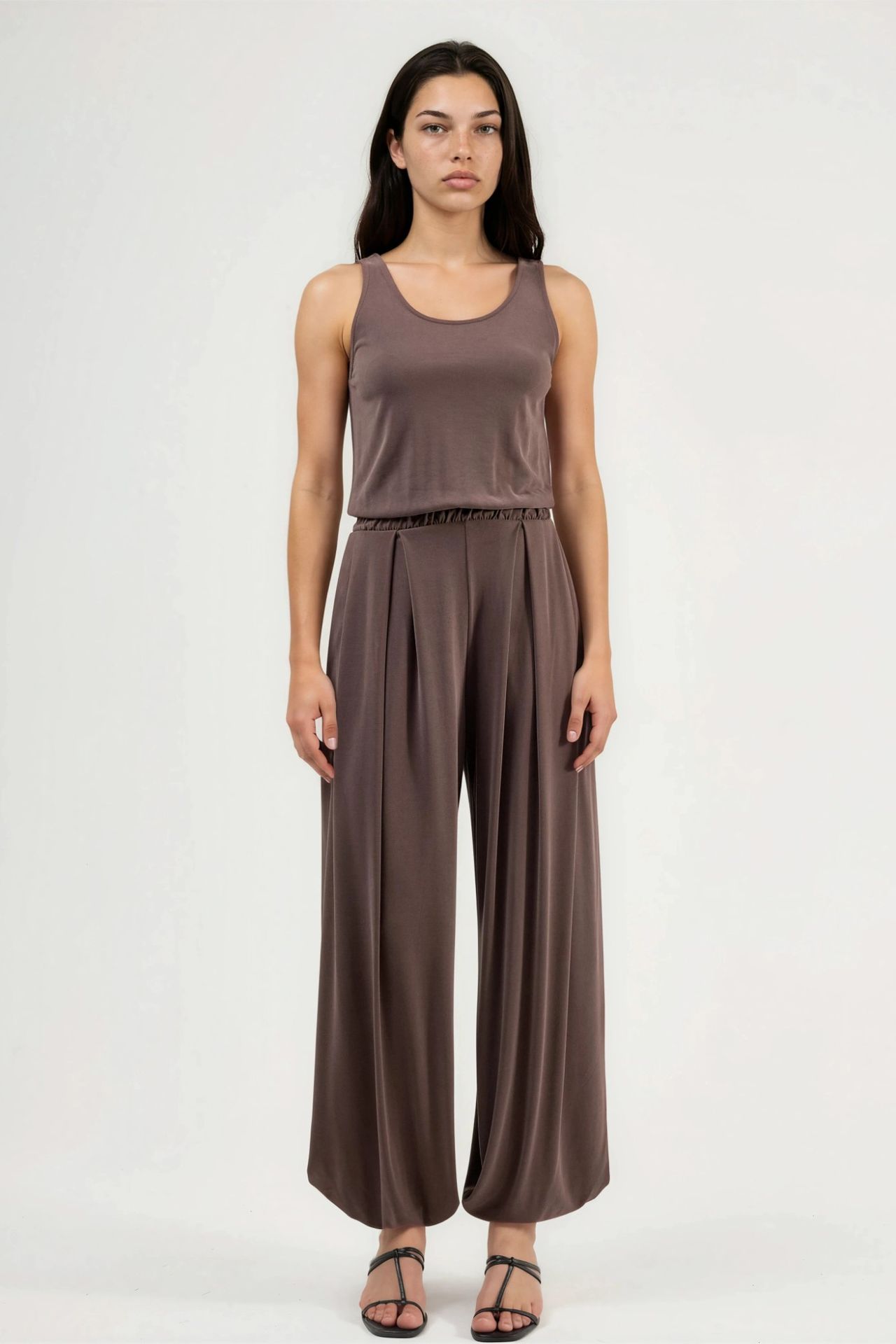 BUSEM Pleated Modal Jumpsuit