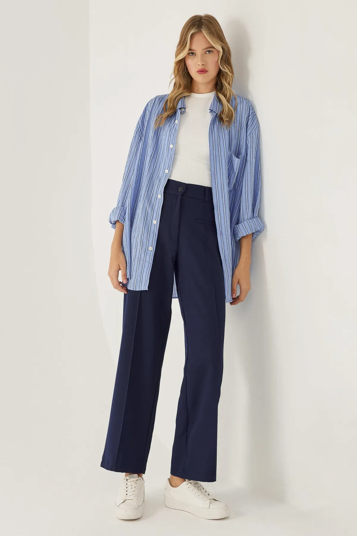 High Waist Straight Leg Pants 4