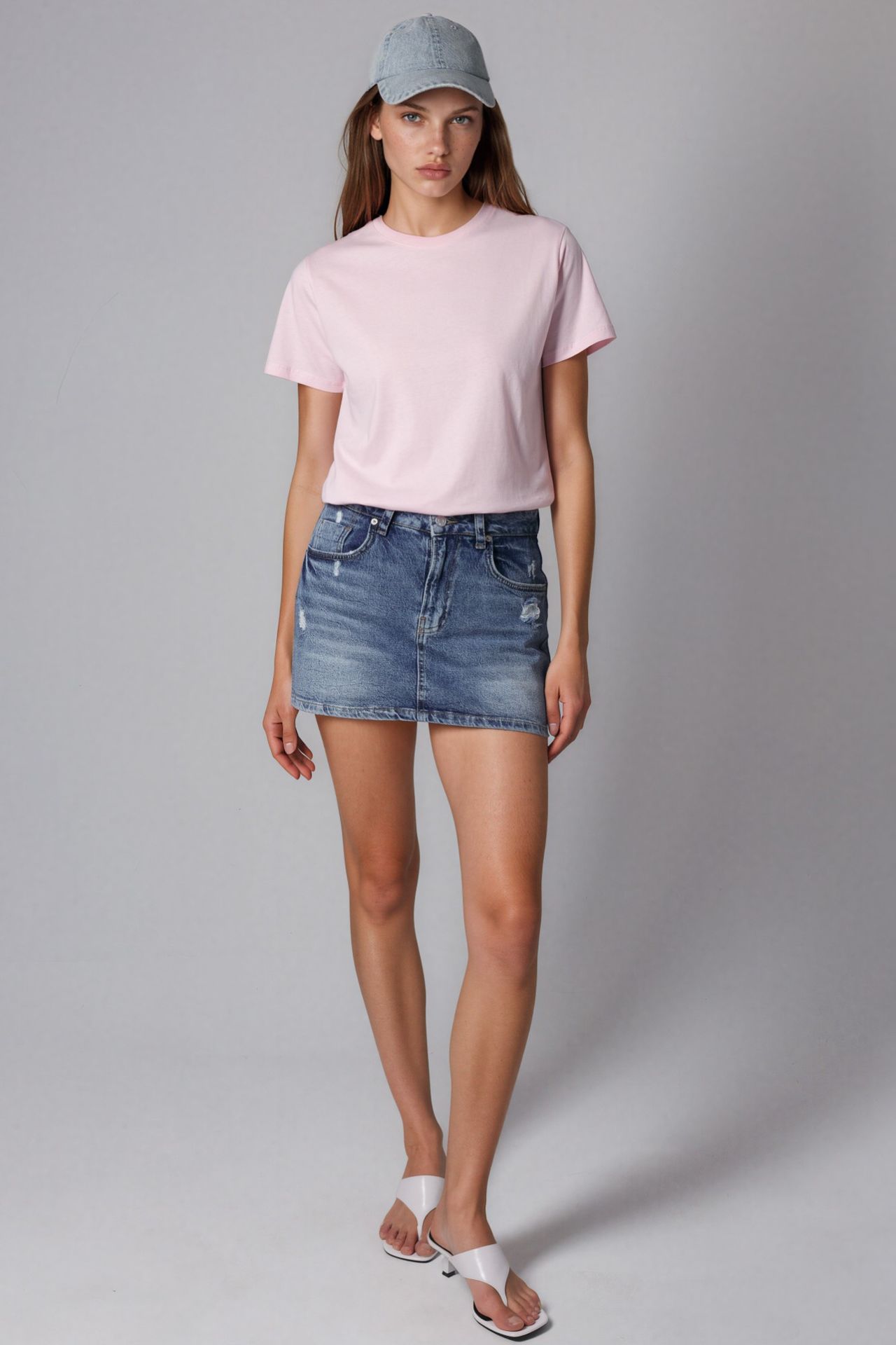 BUSEM Plain Crew Neck Cotton T-Shirt 4