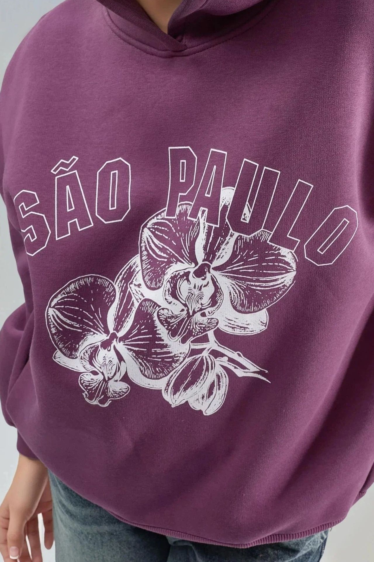 BUSEM Oversized Printed Hooded Sweatshirt 6