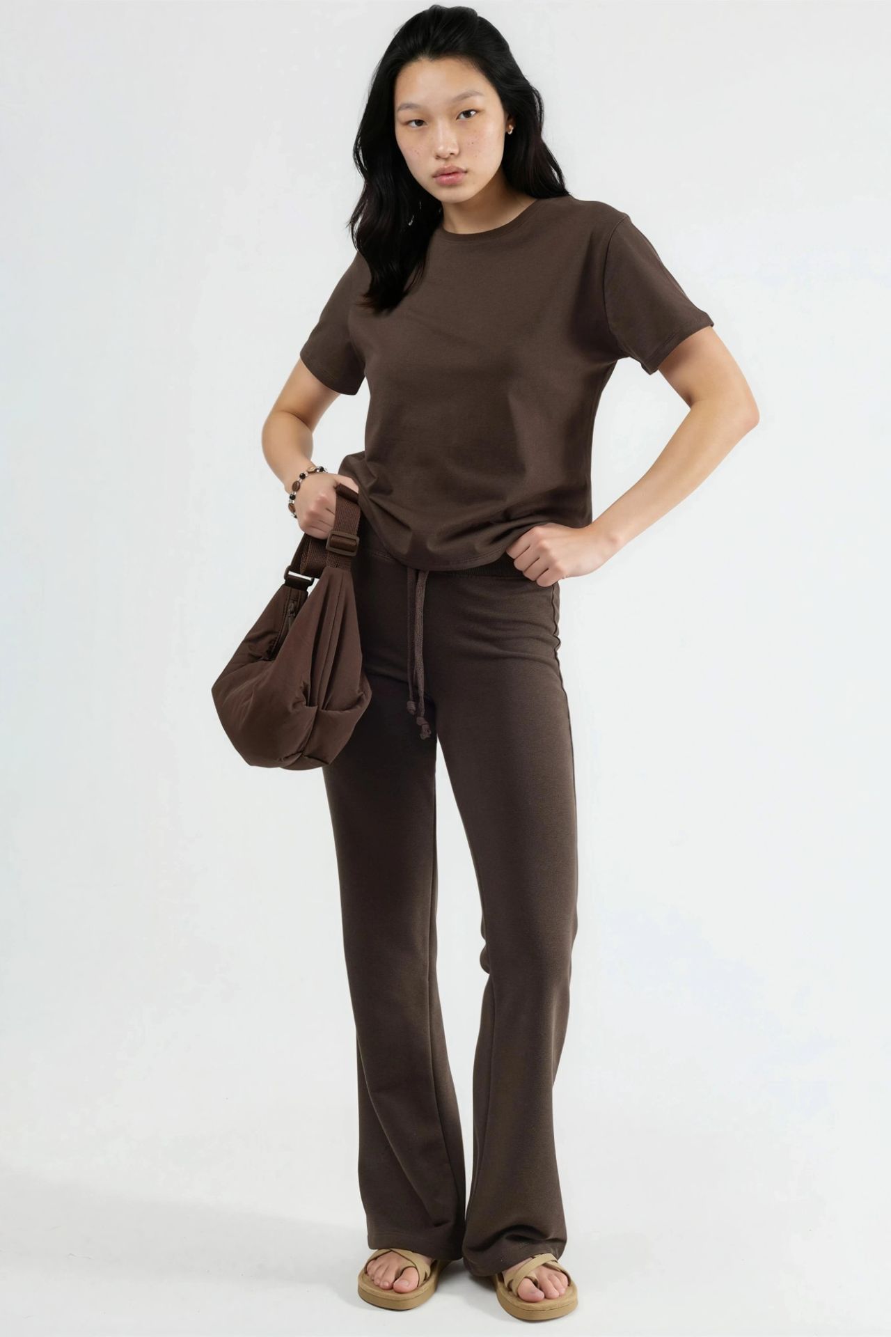 BUSEM Plain Crew Neck Cotton T-Shirt 4