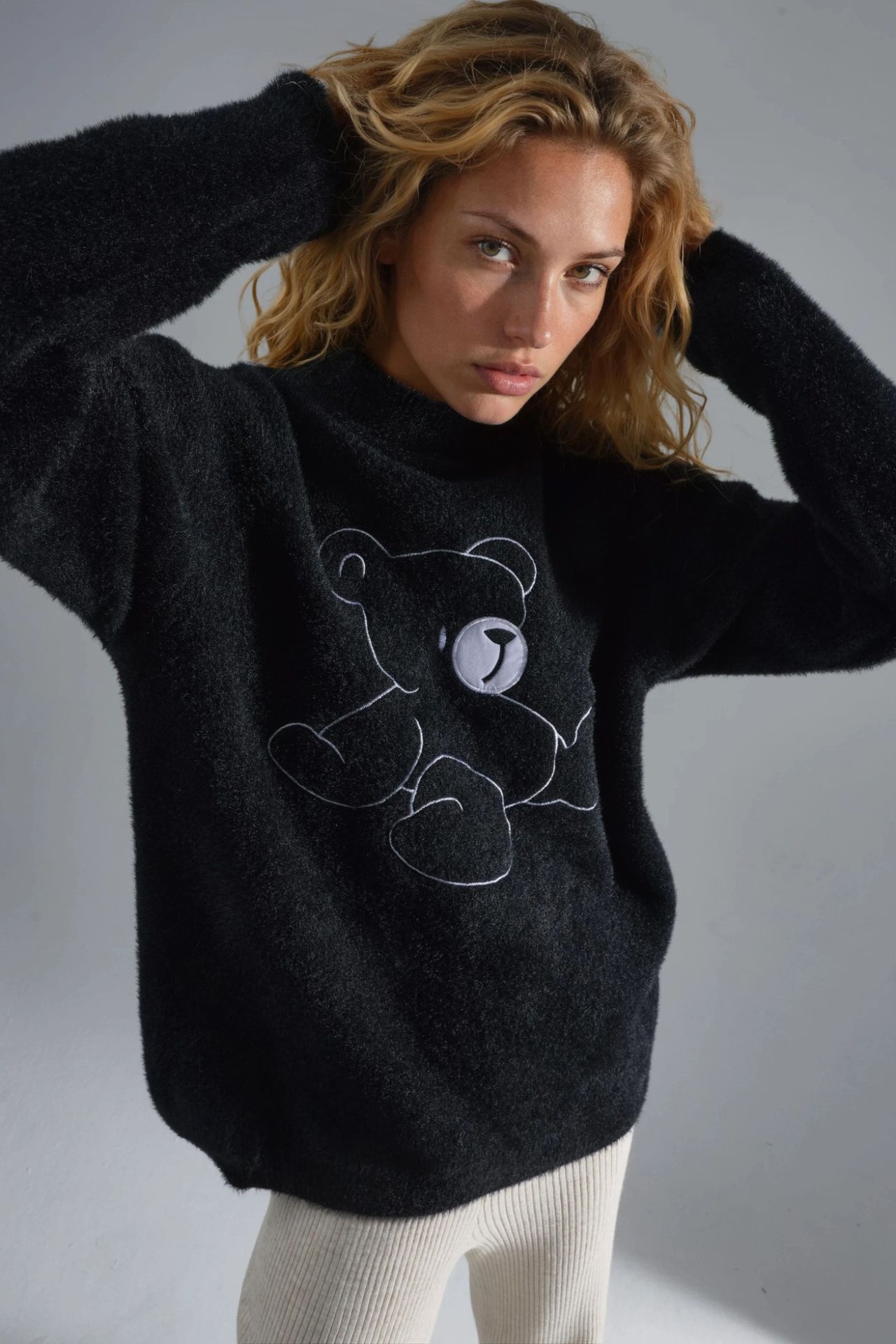 MY FASHION Oversize Teddy Bear Plush Sweater 1