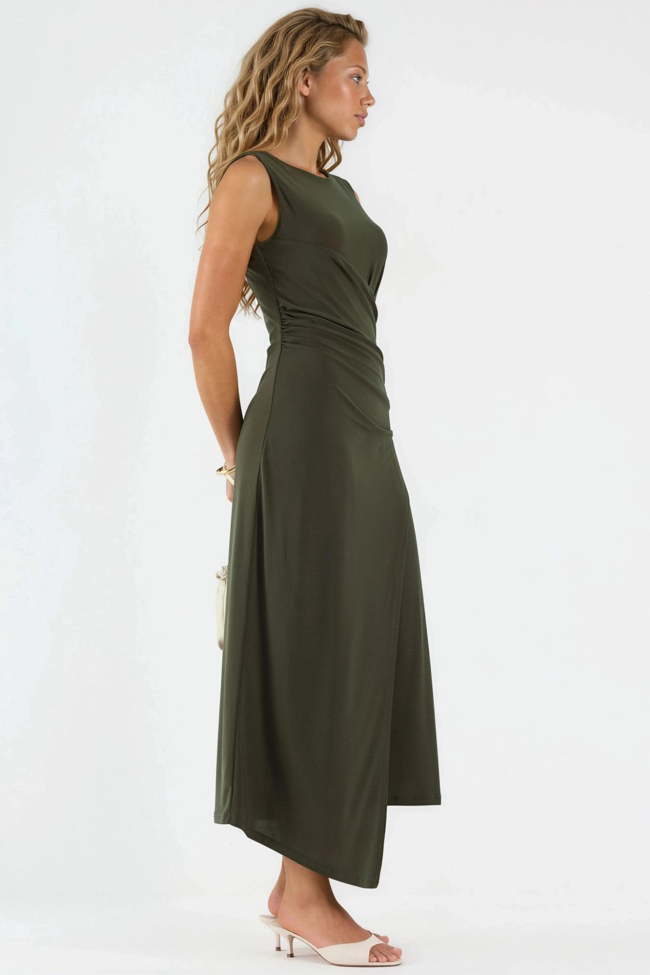 Ruched A-Line Midi Dress 4