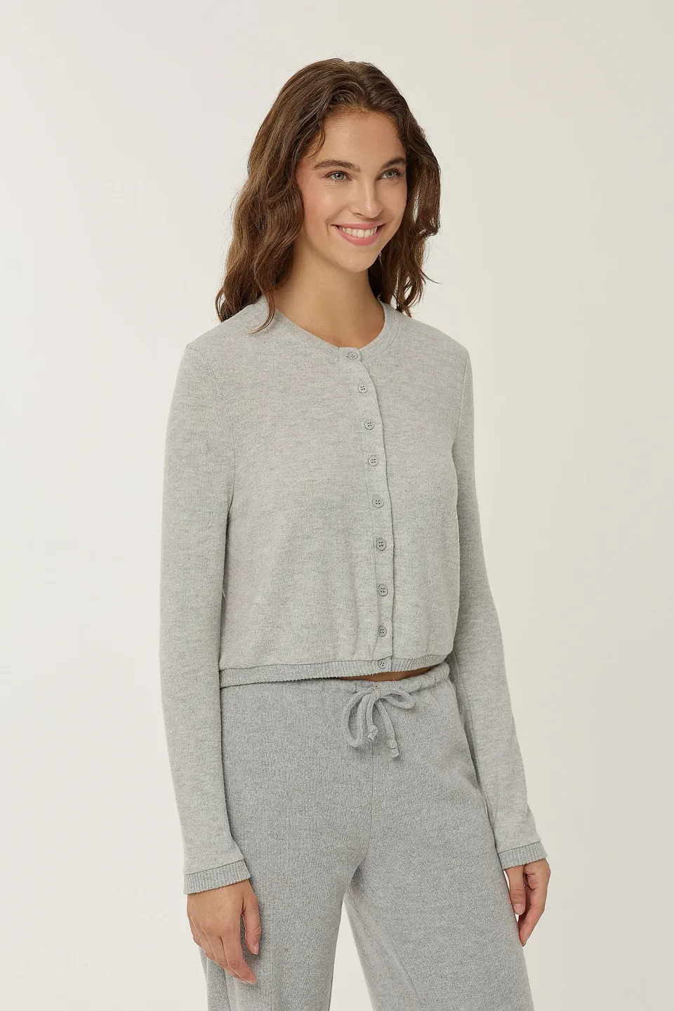 Buttoned Knit Cardigan