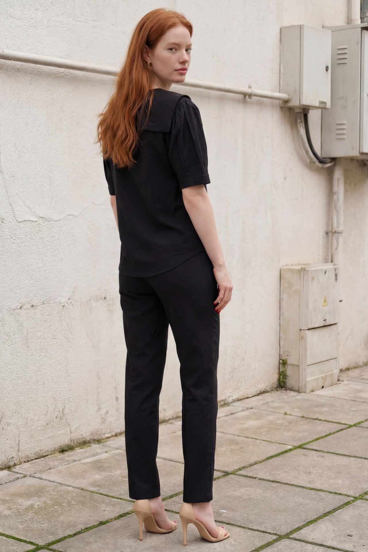 MY FASHION Shawl Collar Buttoned Two-Piece Coord Set 2