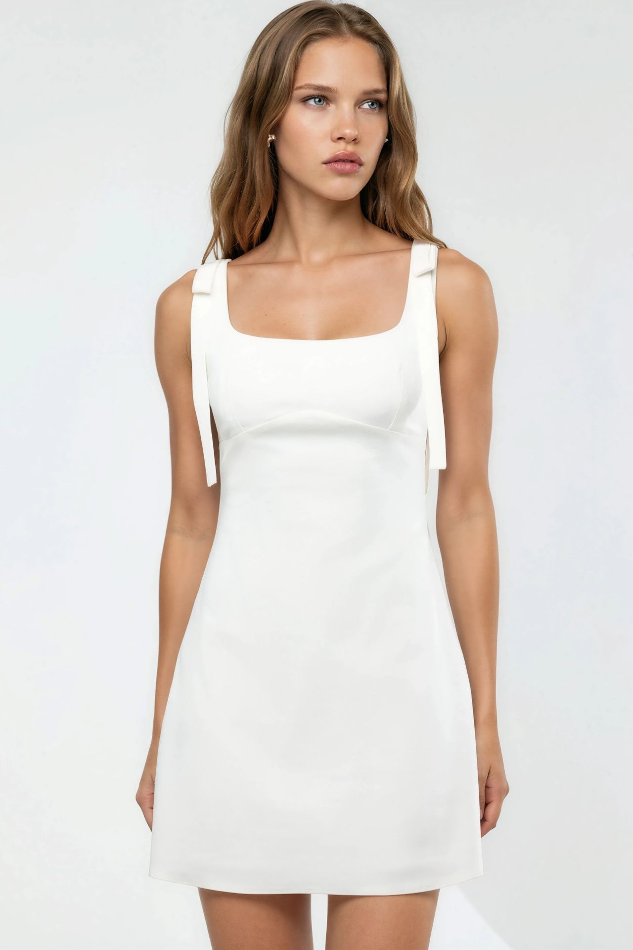 Bengalin Mini Dress with Bows 7