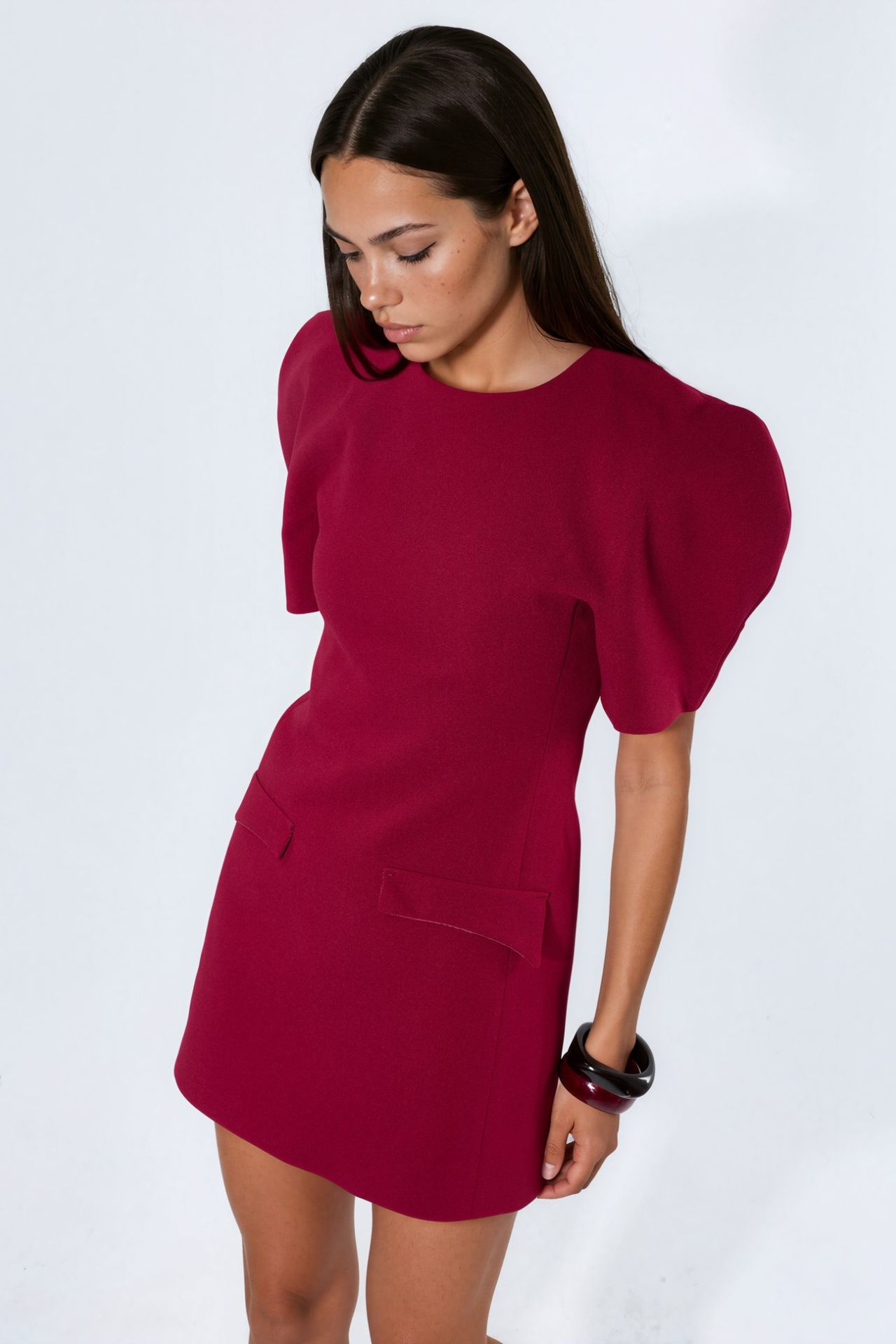 BUSEM Mini crepe dress with pocket and zipper 5
