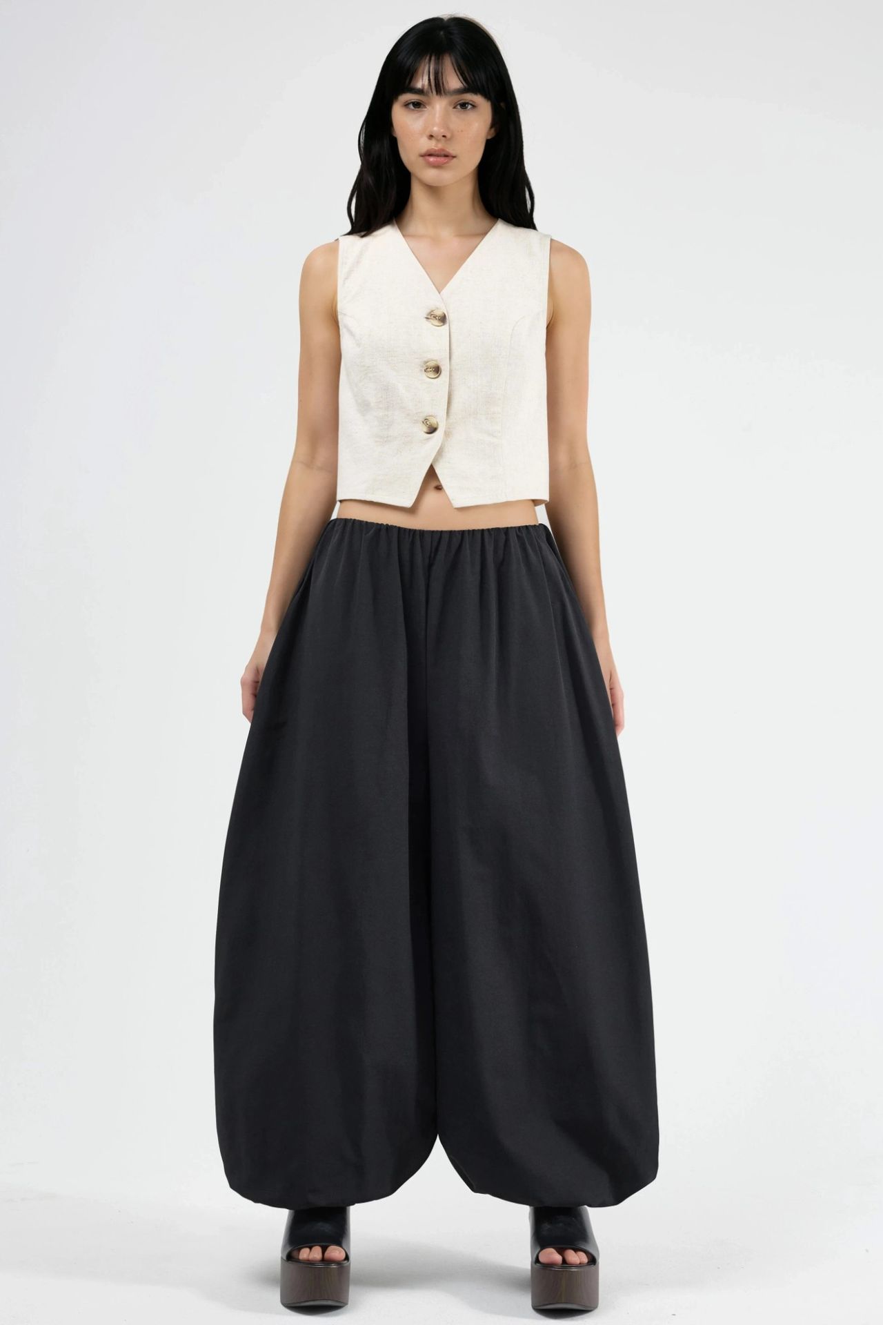 BUSEM Elastic Waist Balloon Pants 6