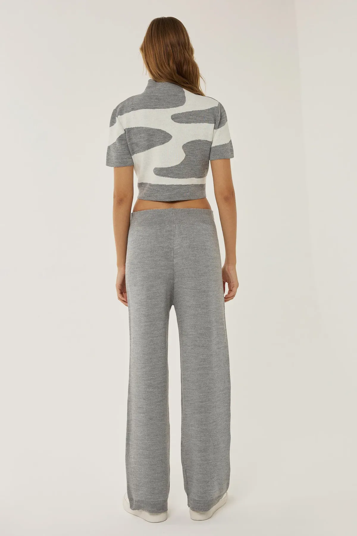 High Waist Wide Leg Knit Pants 4