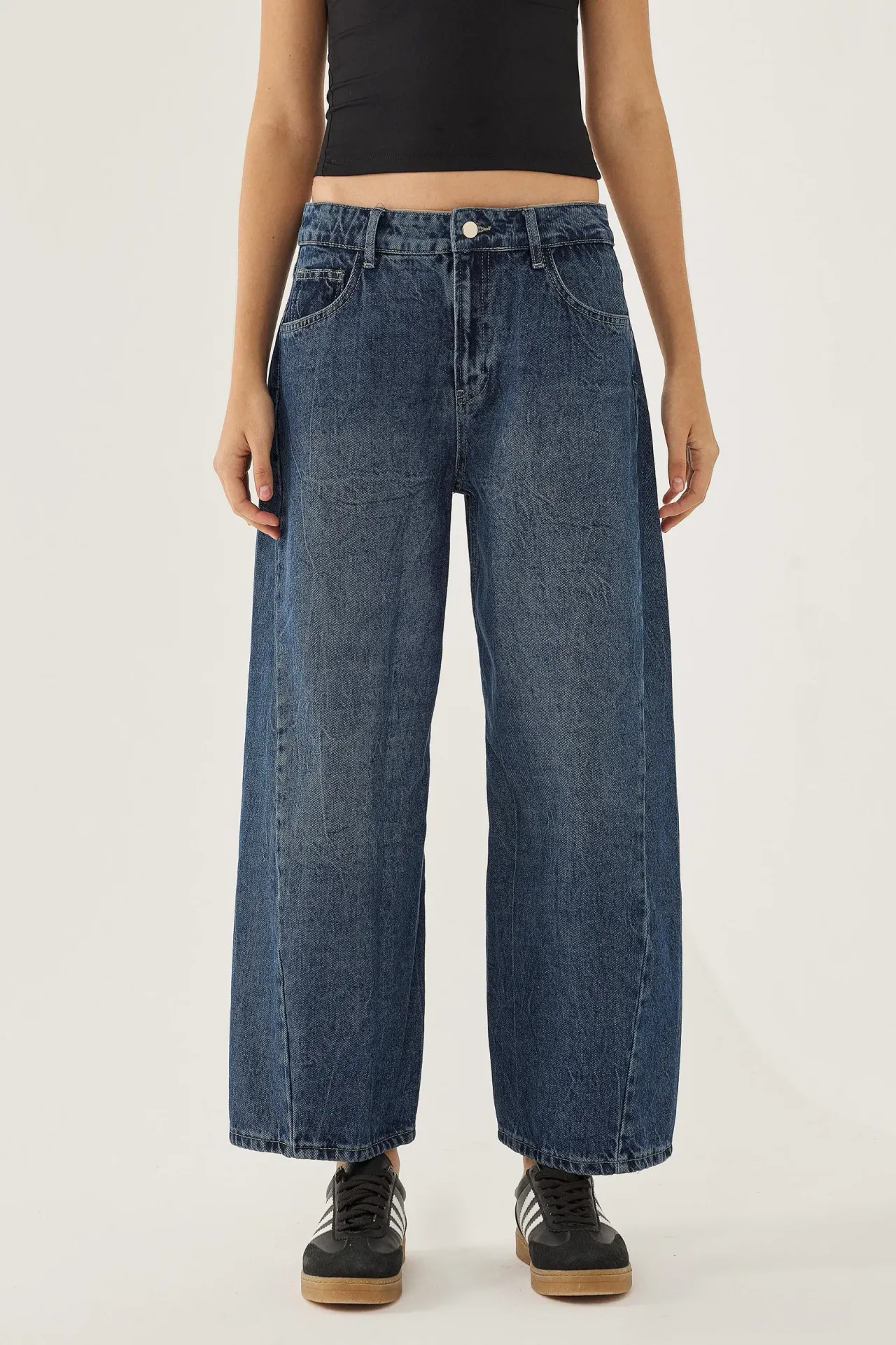 Mid-Rise Tapered Jeans