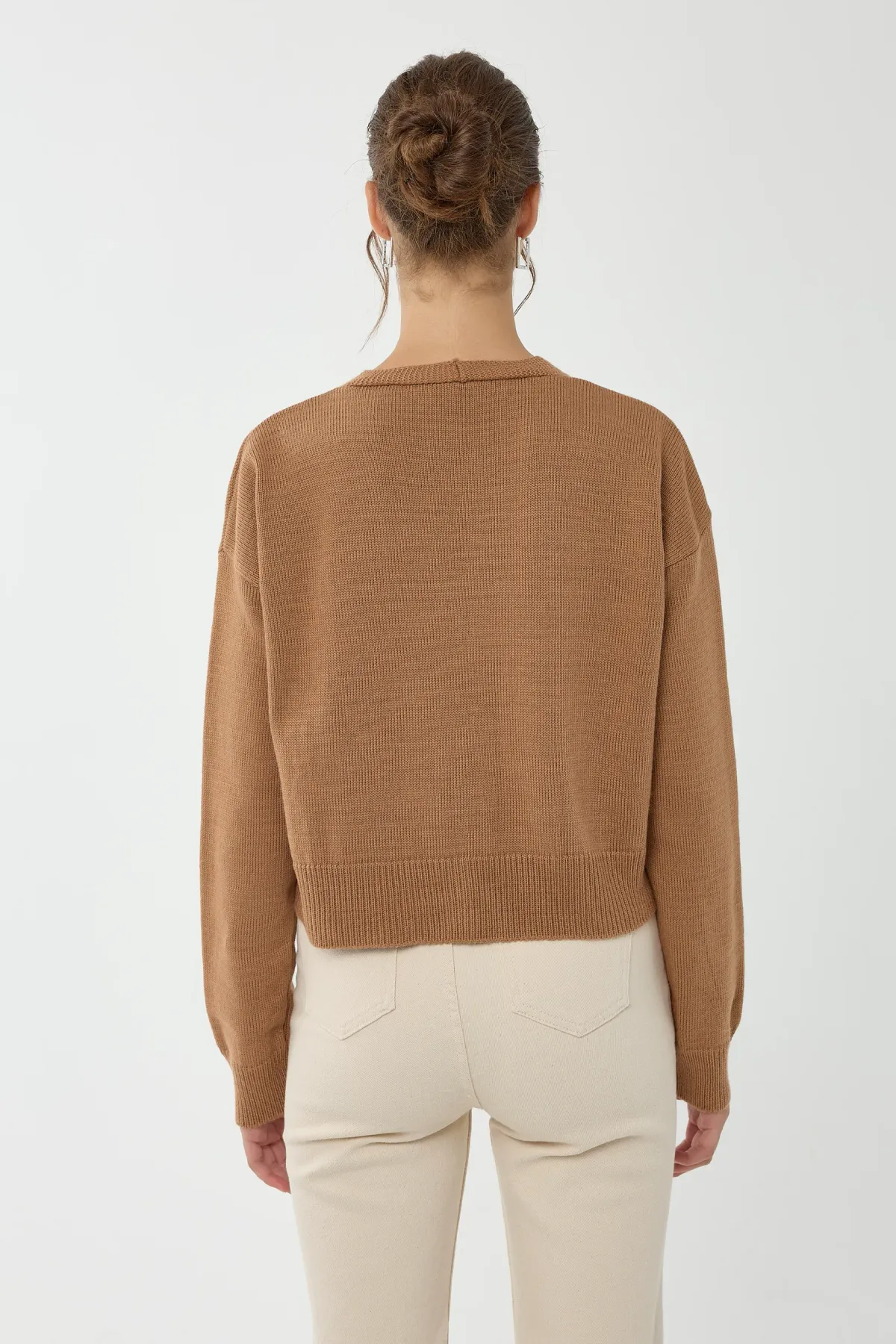 Relaxed Fit V-Neck Knit Cardigan 4