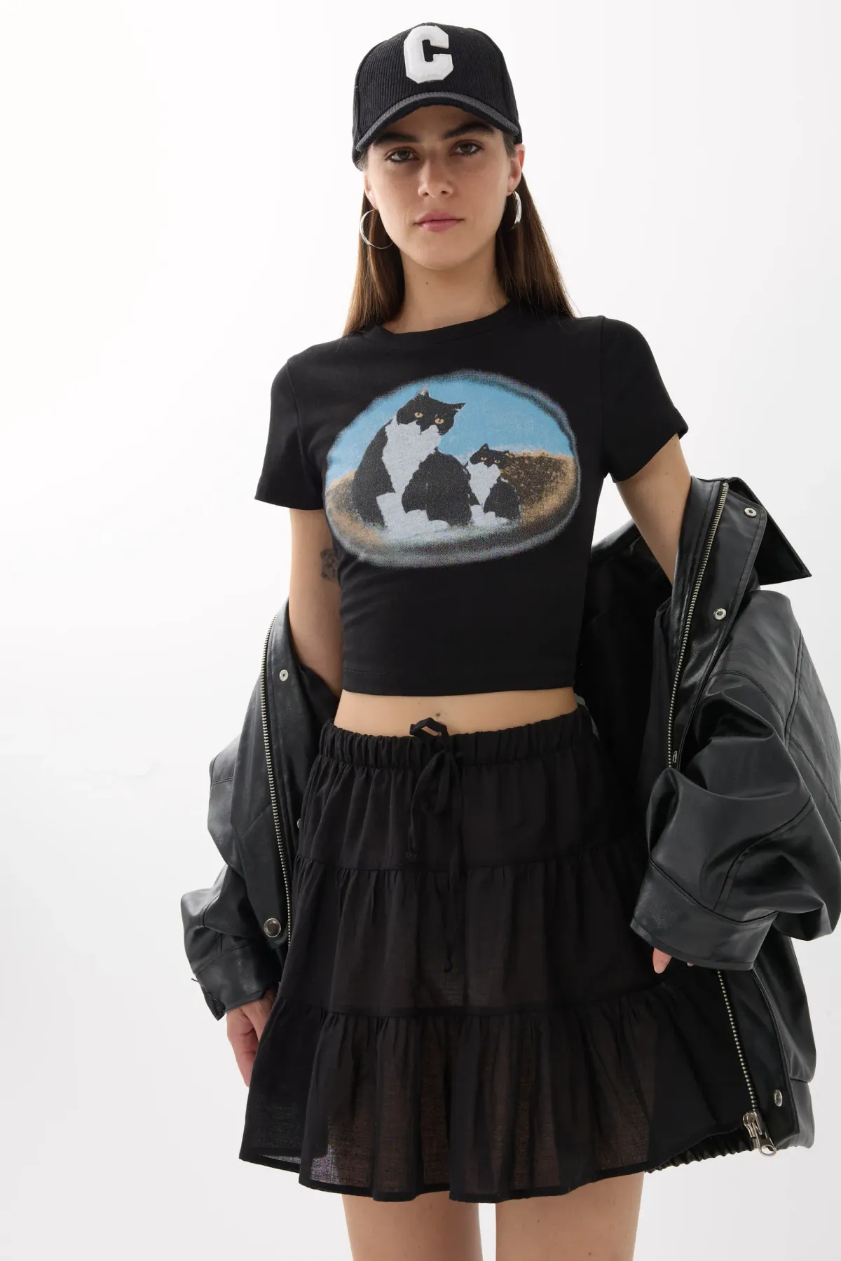 Printed Cotton Crop T-Shirt 4