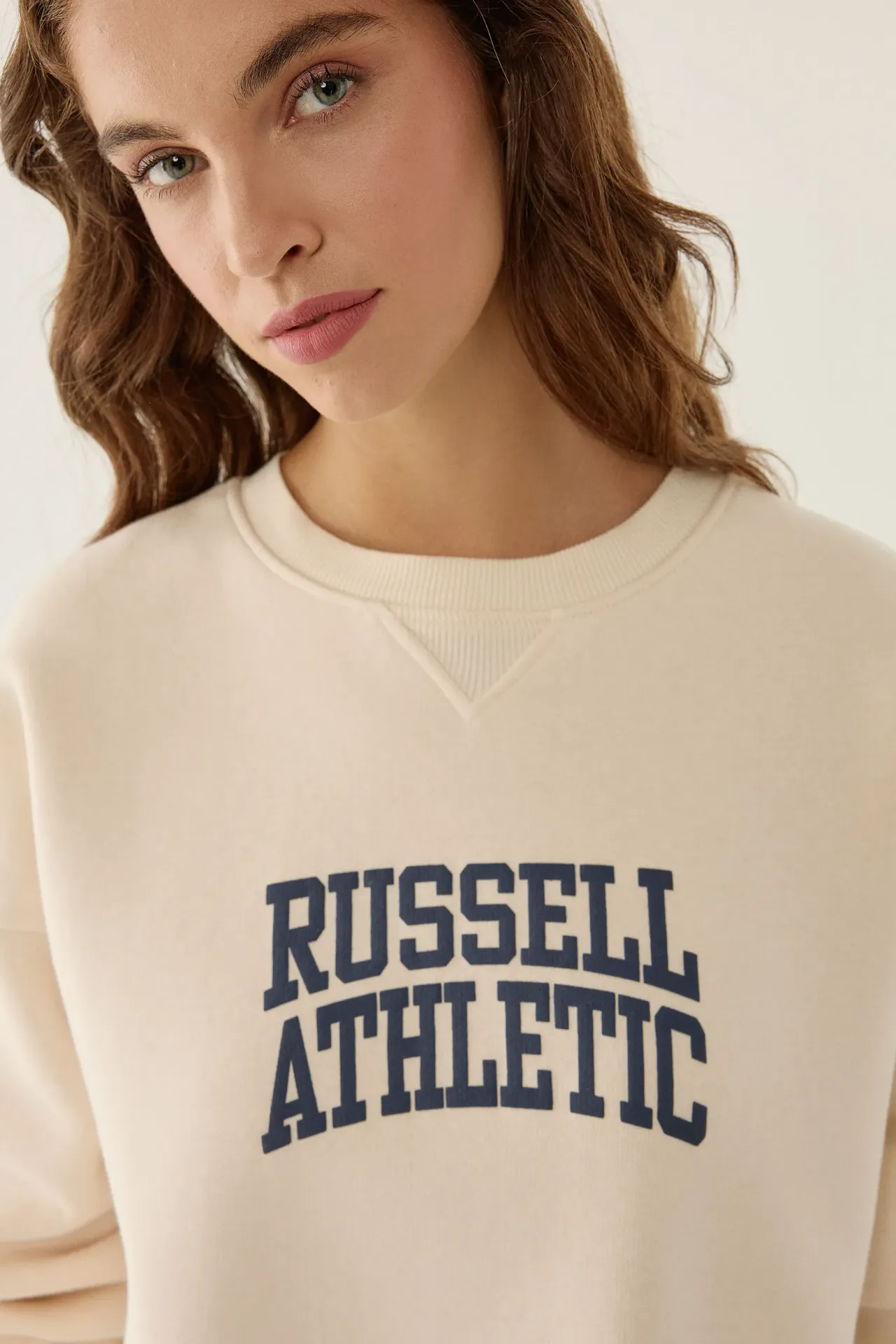Oversized Printed Crew Neck Sweatshirt