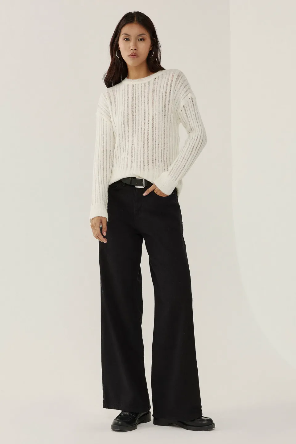Relaxed Fit Crew Neck Sweater