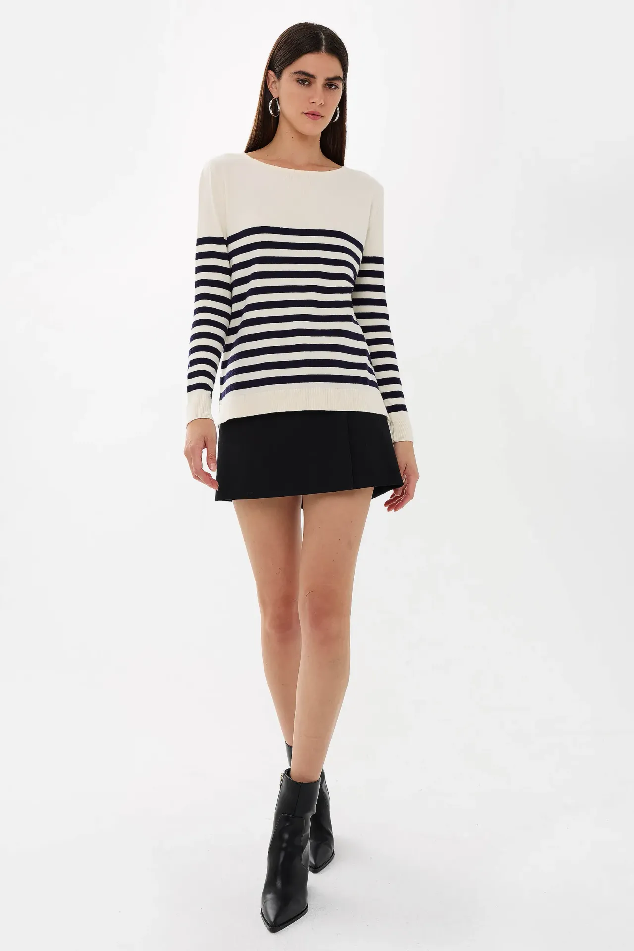 Striped Basic Knit Sweater