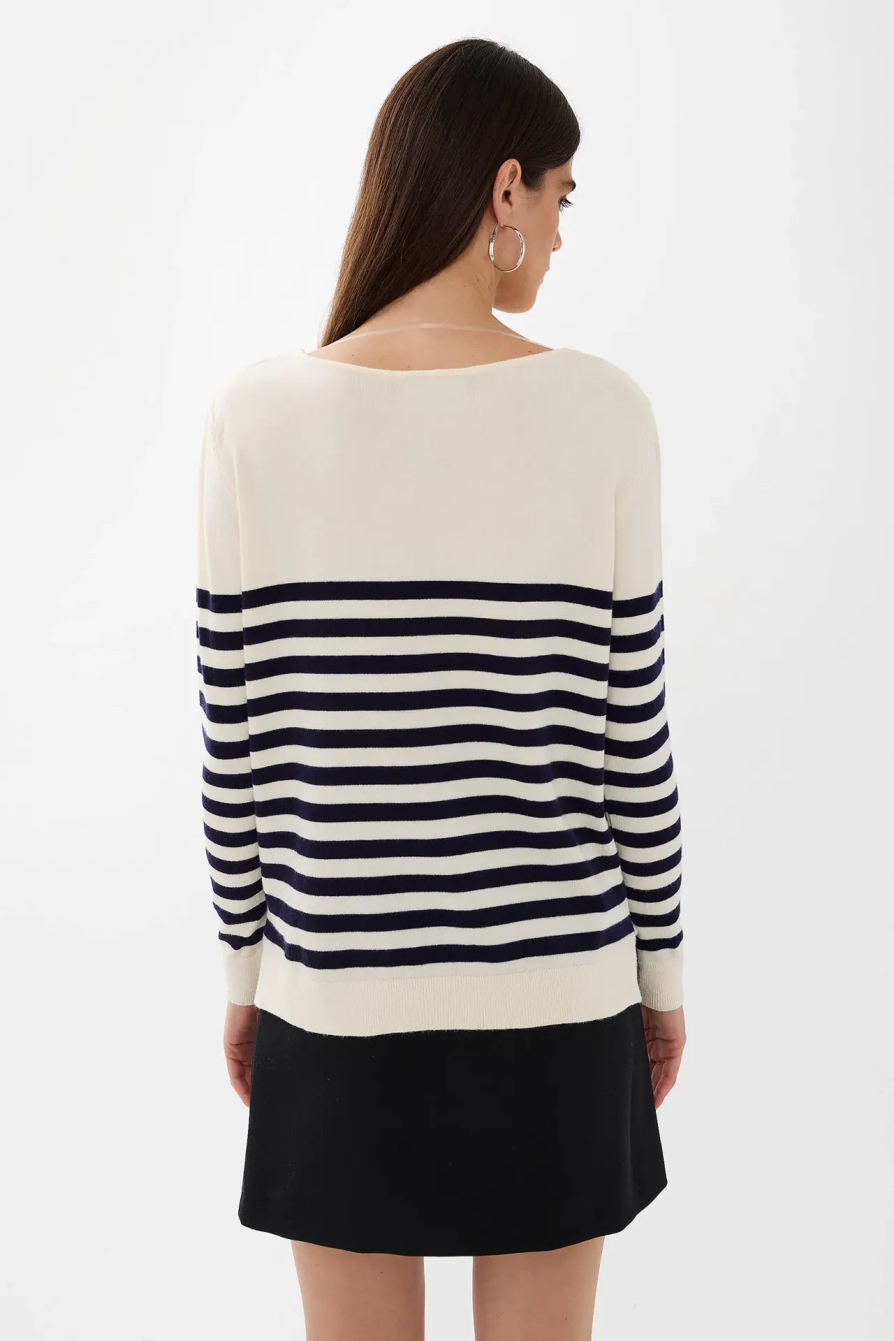 Striped Basic Knit Sweater