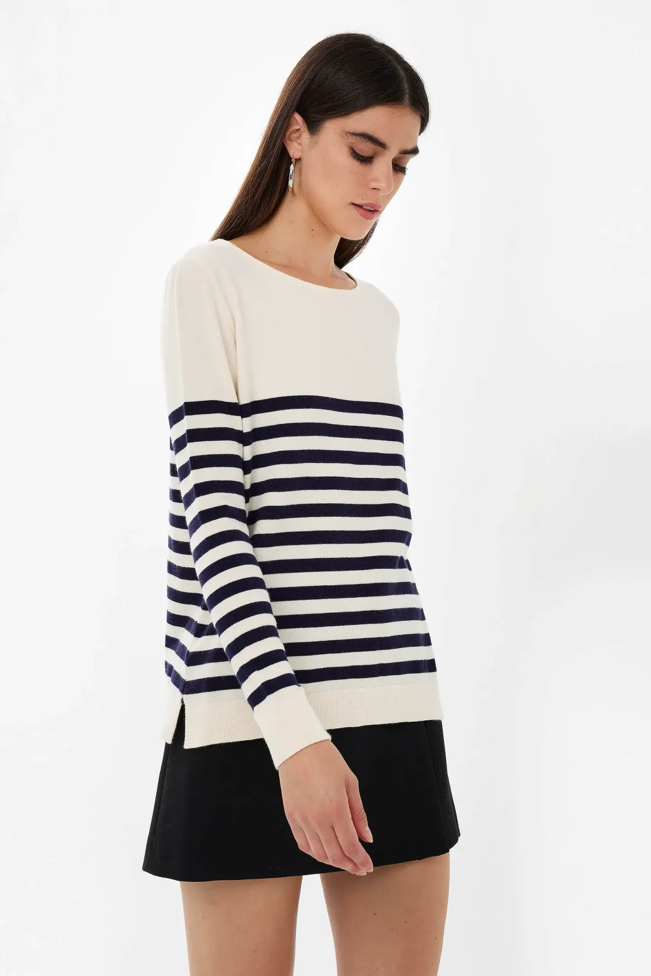 Striped Basic Knit Sweater