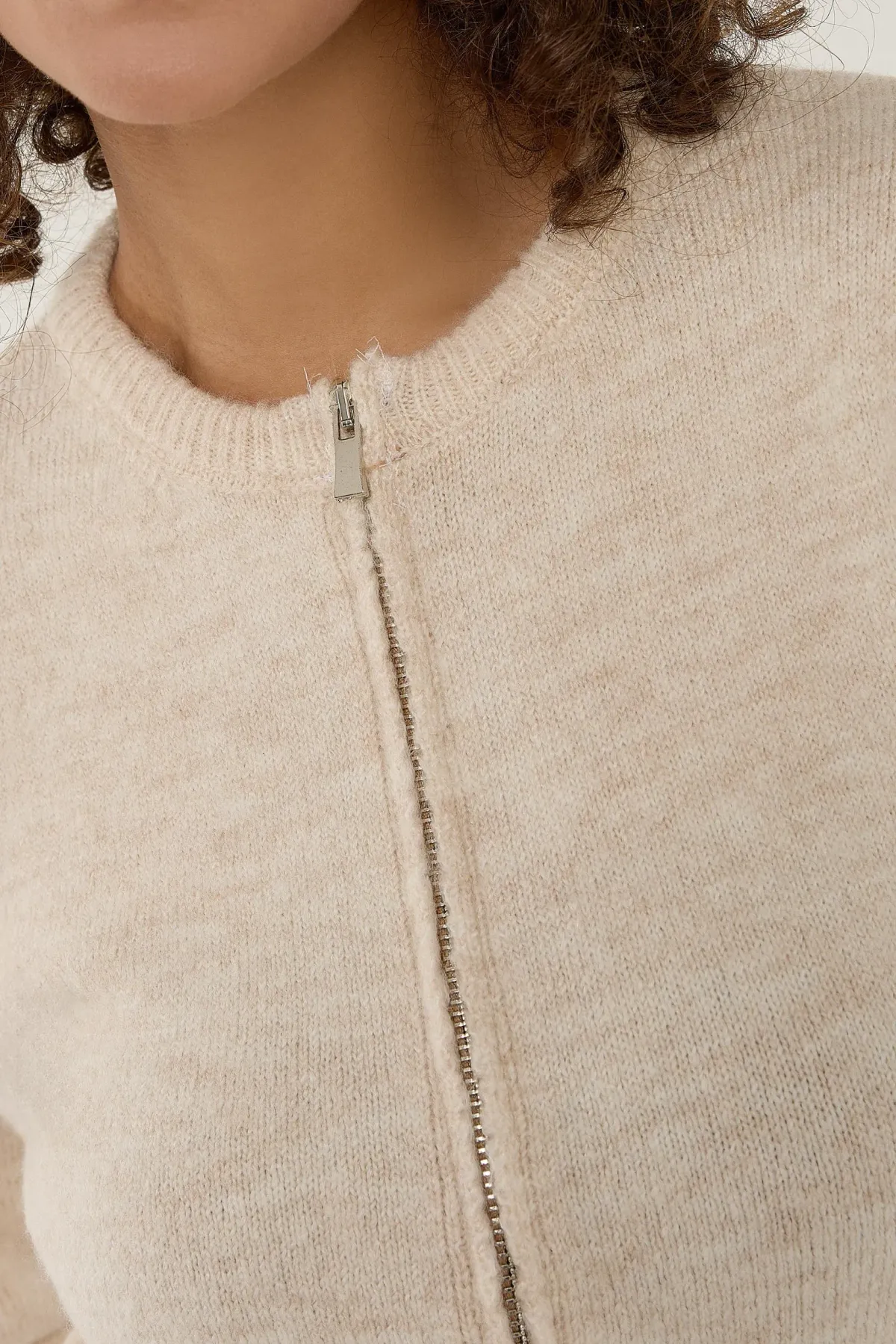 Zippered Knit Cardigan 5