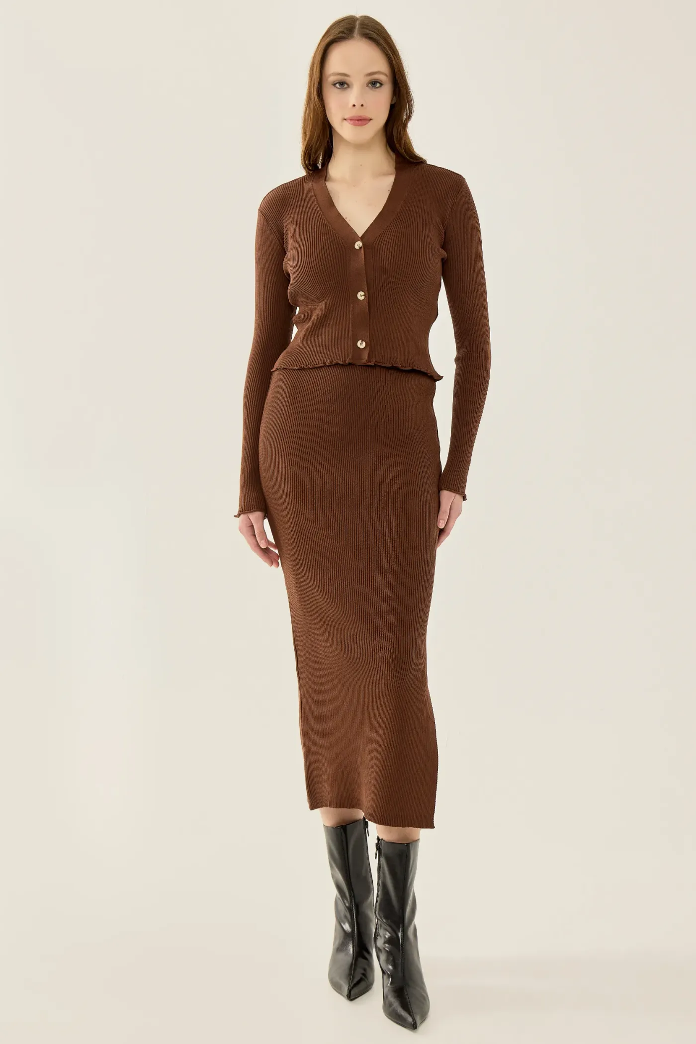 Fitted Bodycone Knit Co-ord Set 3
