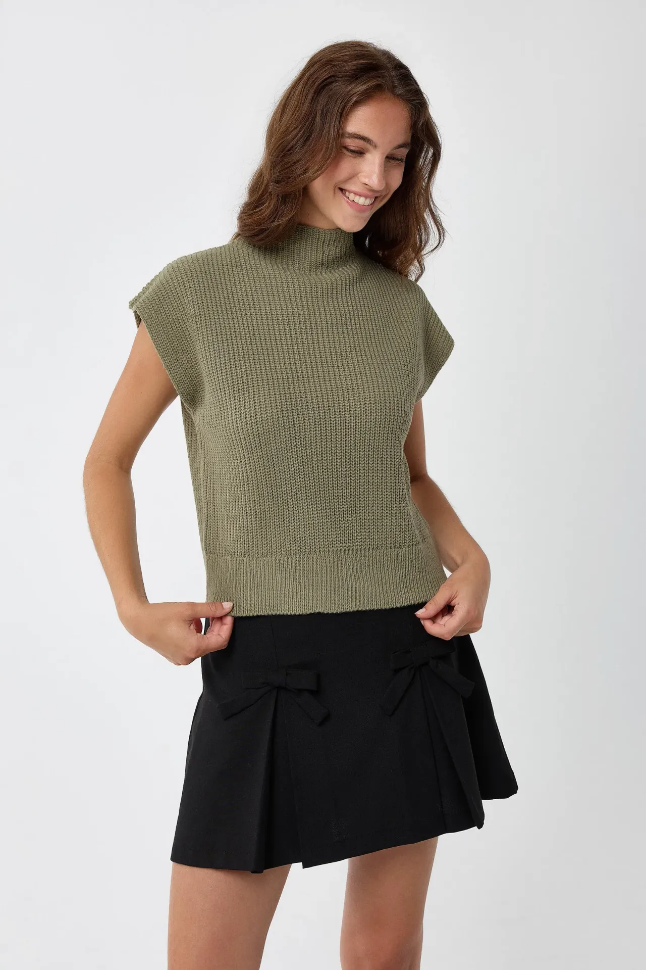 Half Turtleneck Knit Sweater