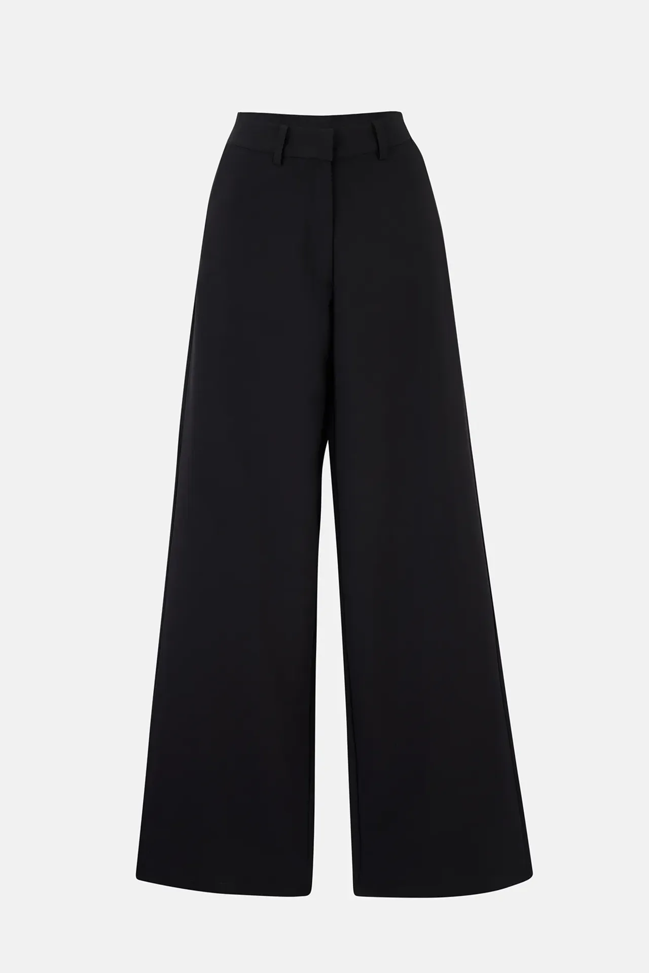 Fitted High Waisted Flared Trousers 